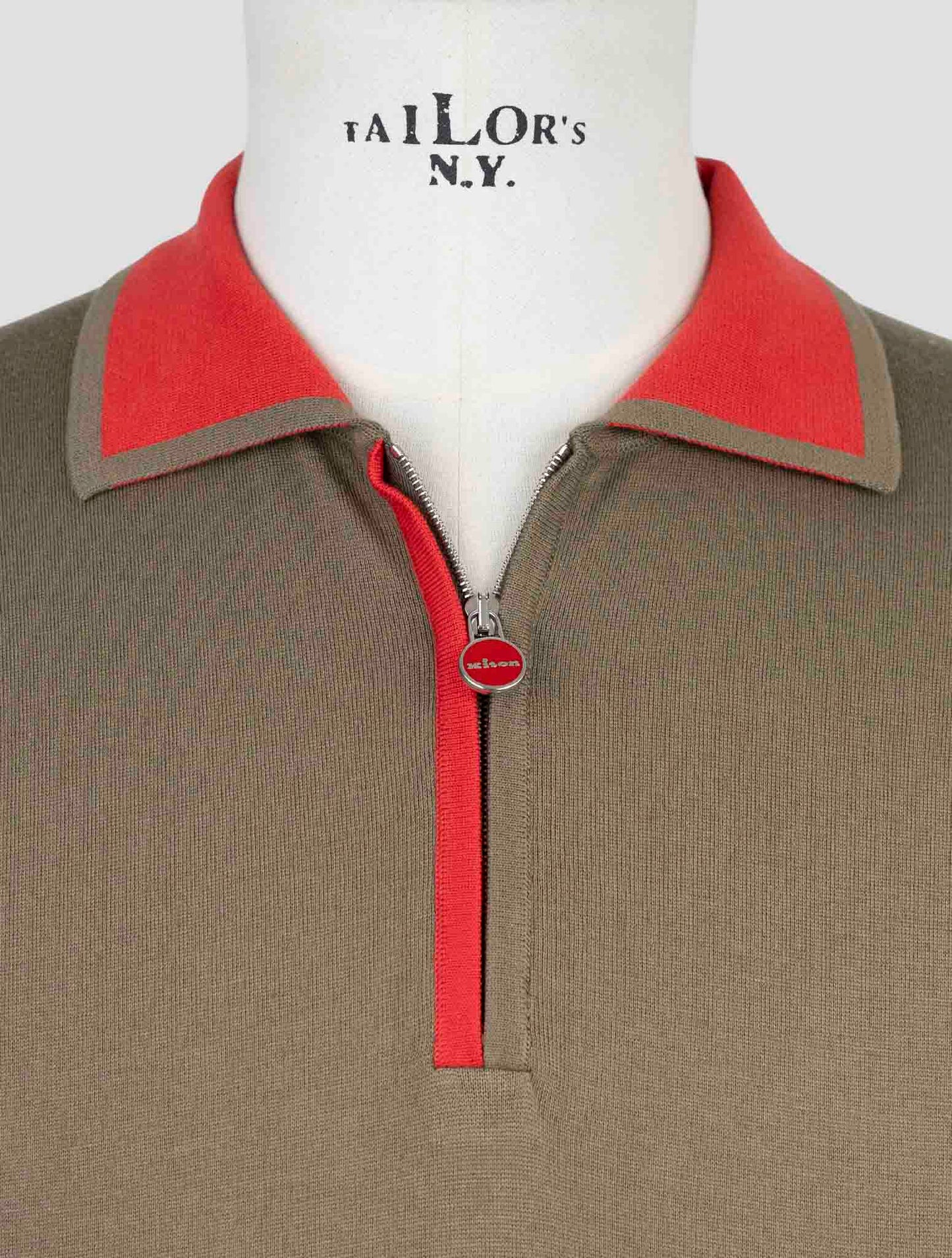 Kiton Brown Cotton Polo