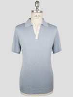 Kiton Light Blue Silk Cotton Polo