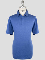 Kiton Blue Silk Cotton Polo