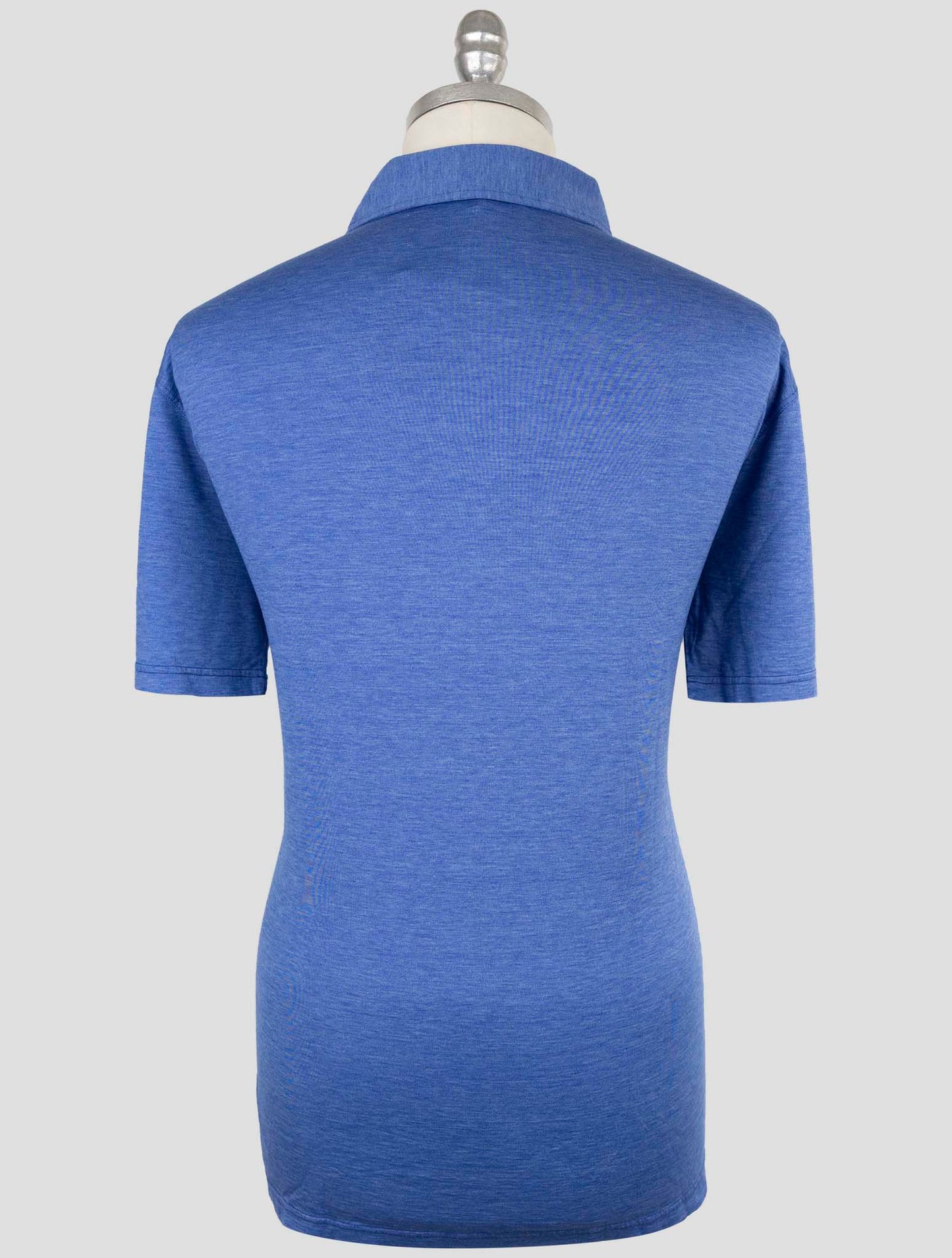 Kiton Blue Silk Cotton Polo
