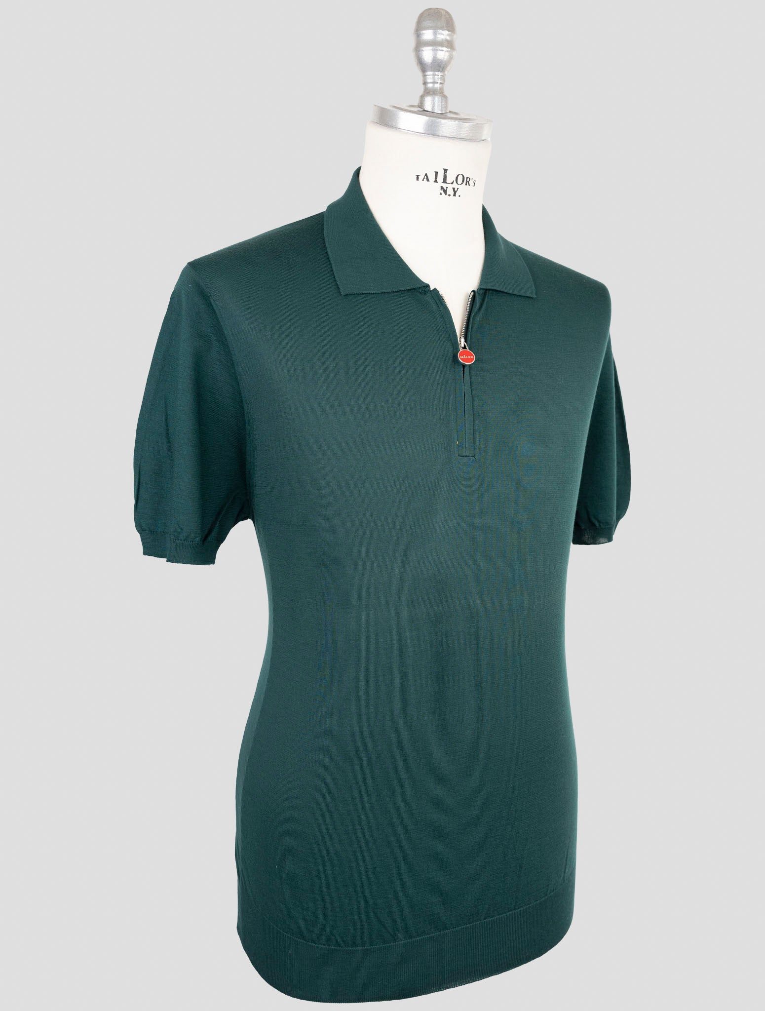 Kiton Green Cotton Polo