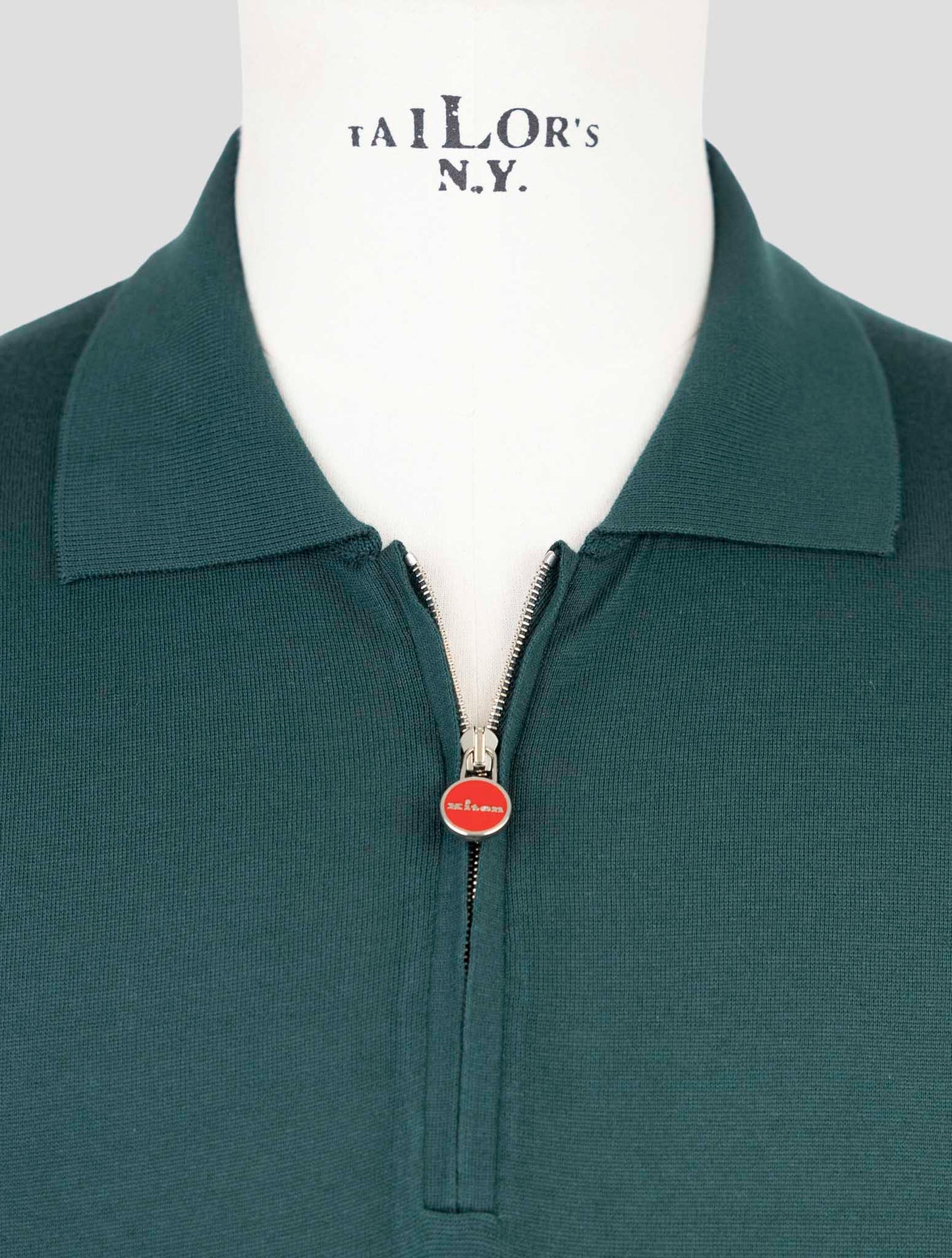Kiton Green Cotton Polo