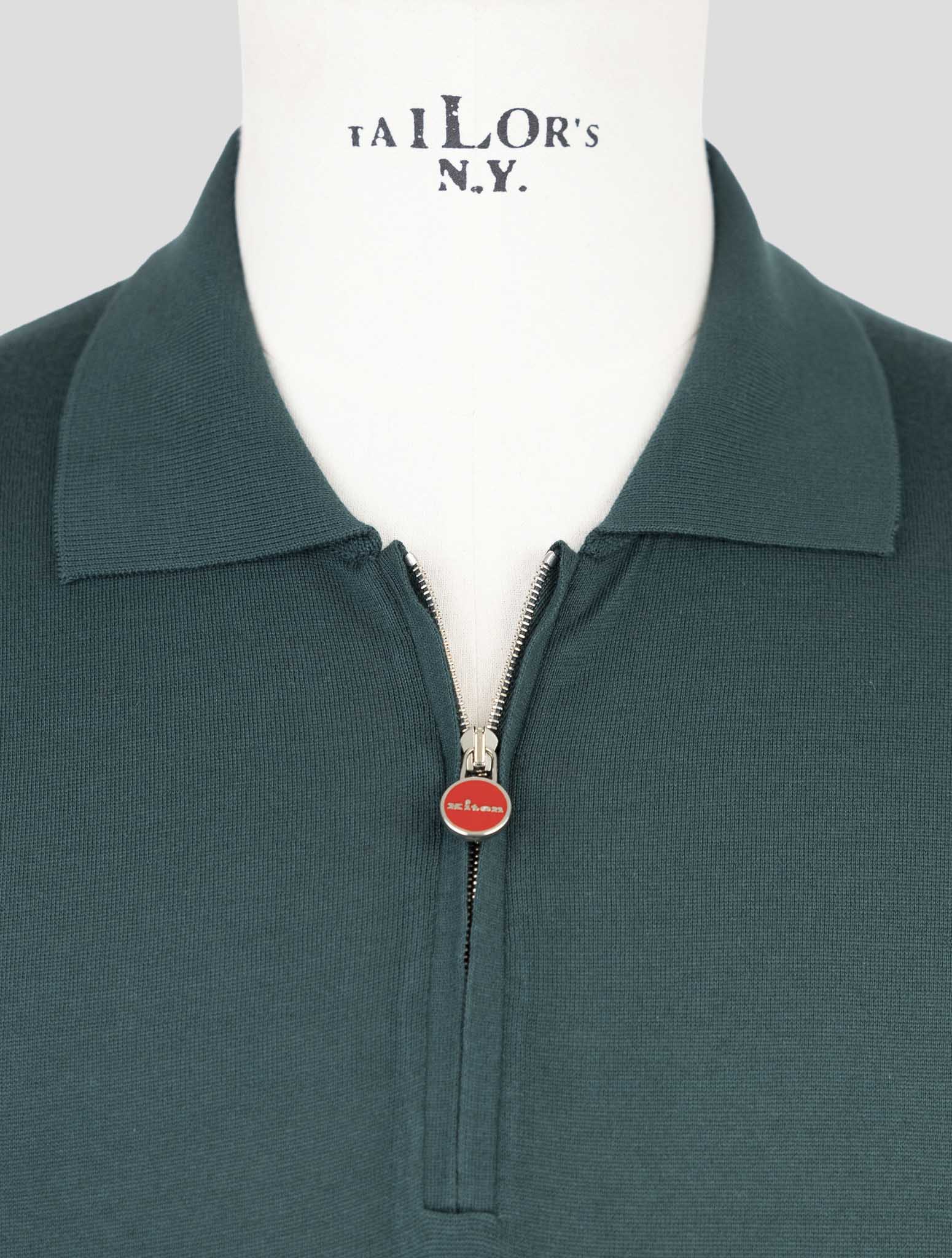 Kiton Green Cotton Polo