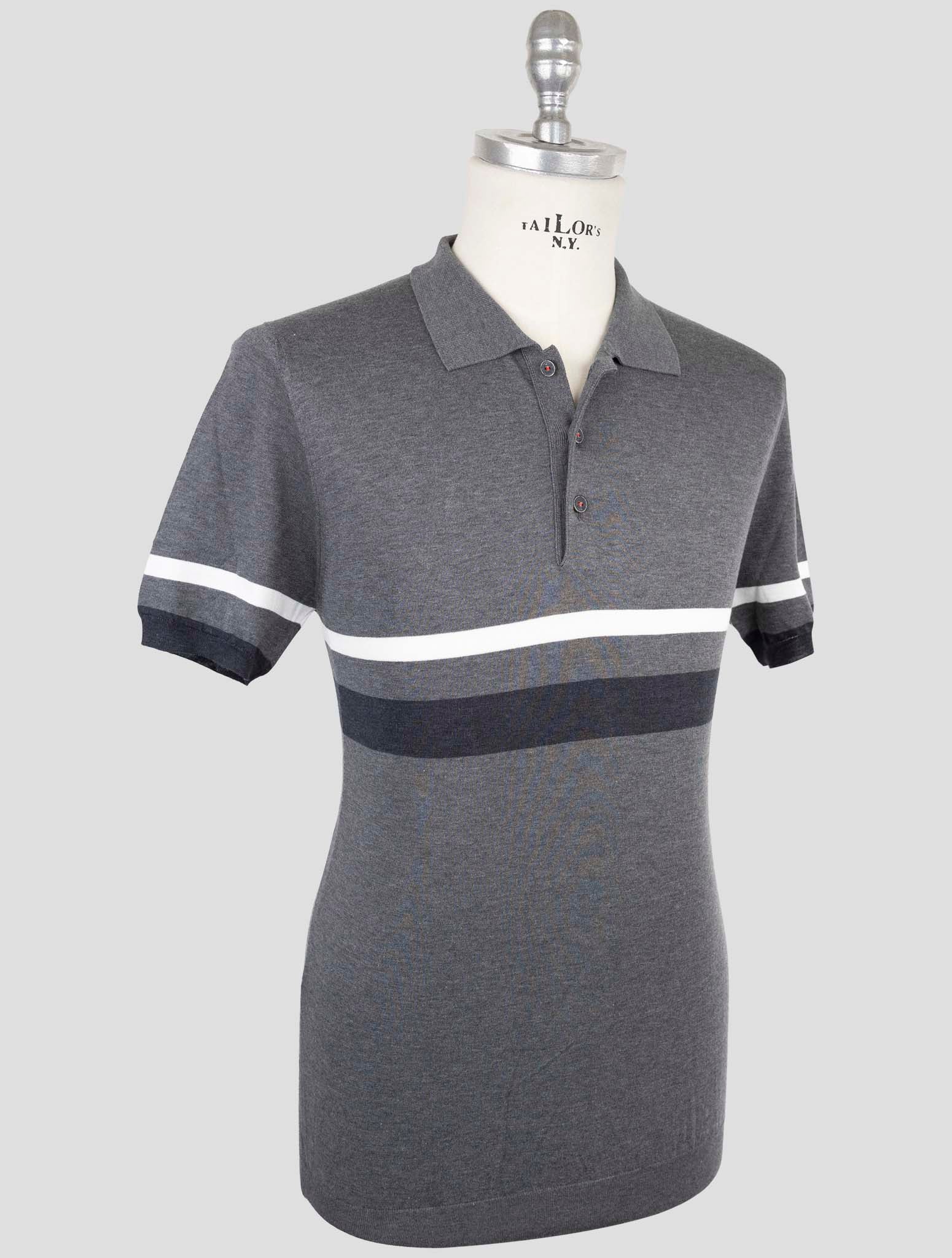 Kiton Gray Cotton Polo