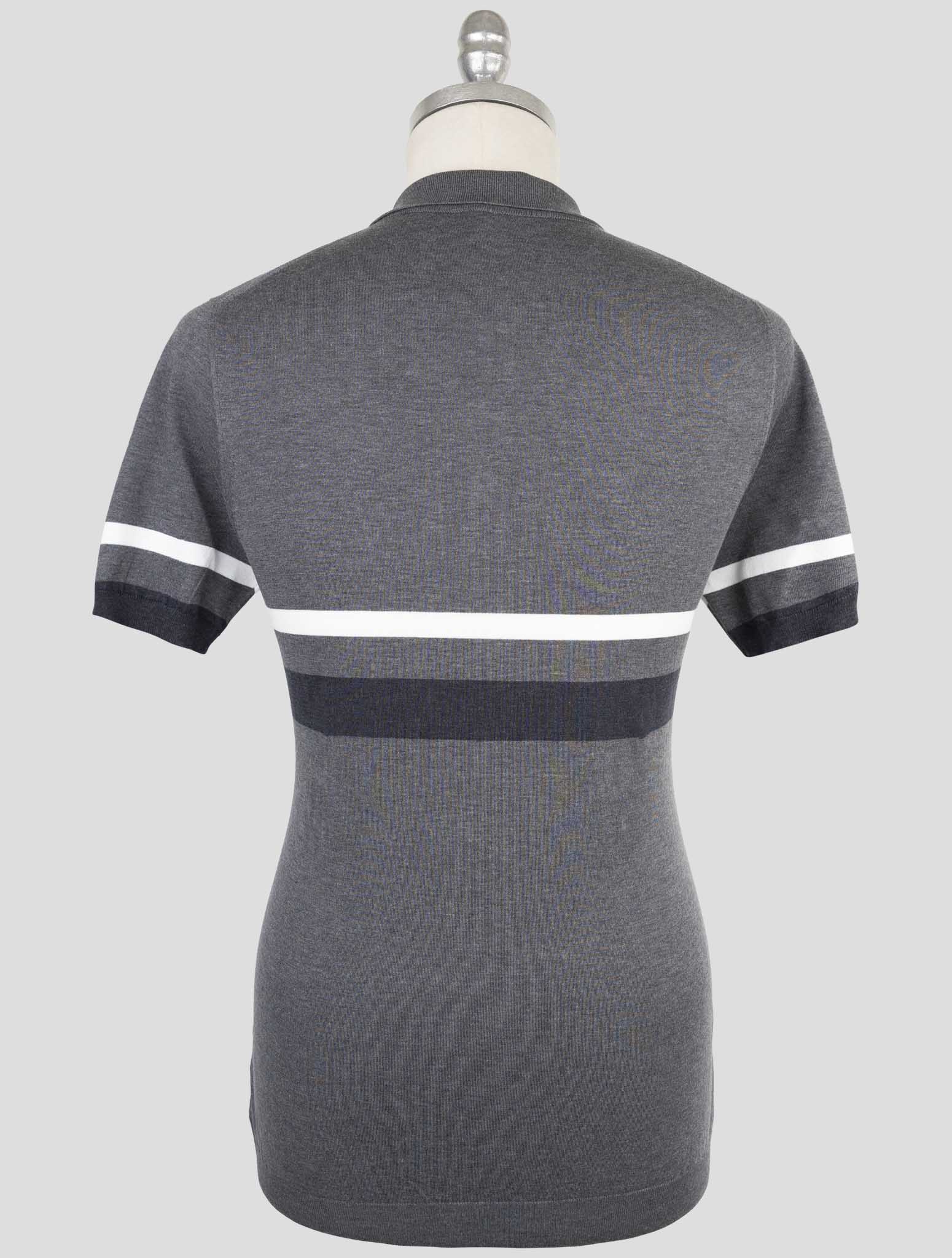 Kiton Gray Cotton Polo