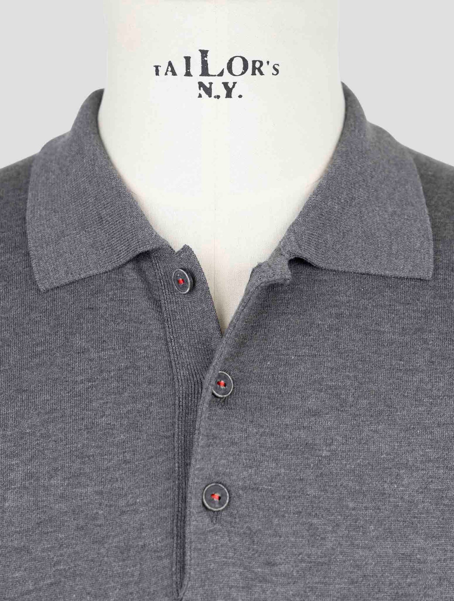 Kiton Gray Cotton Polo