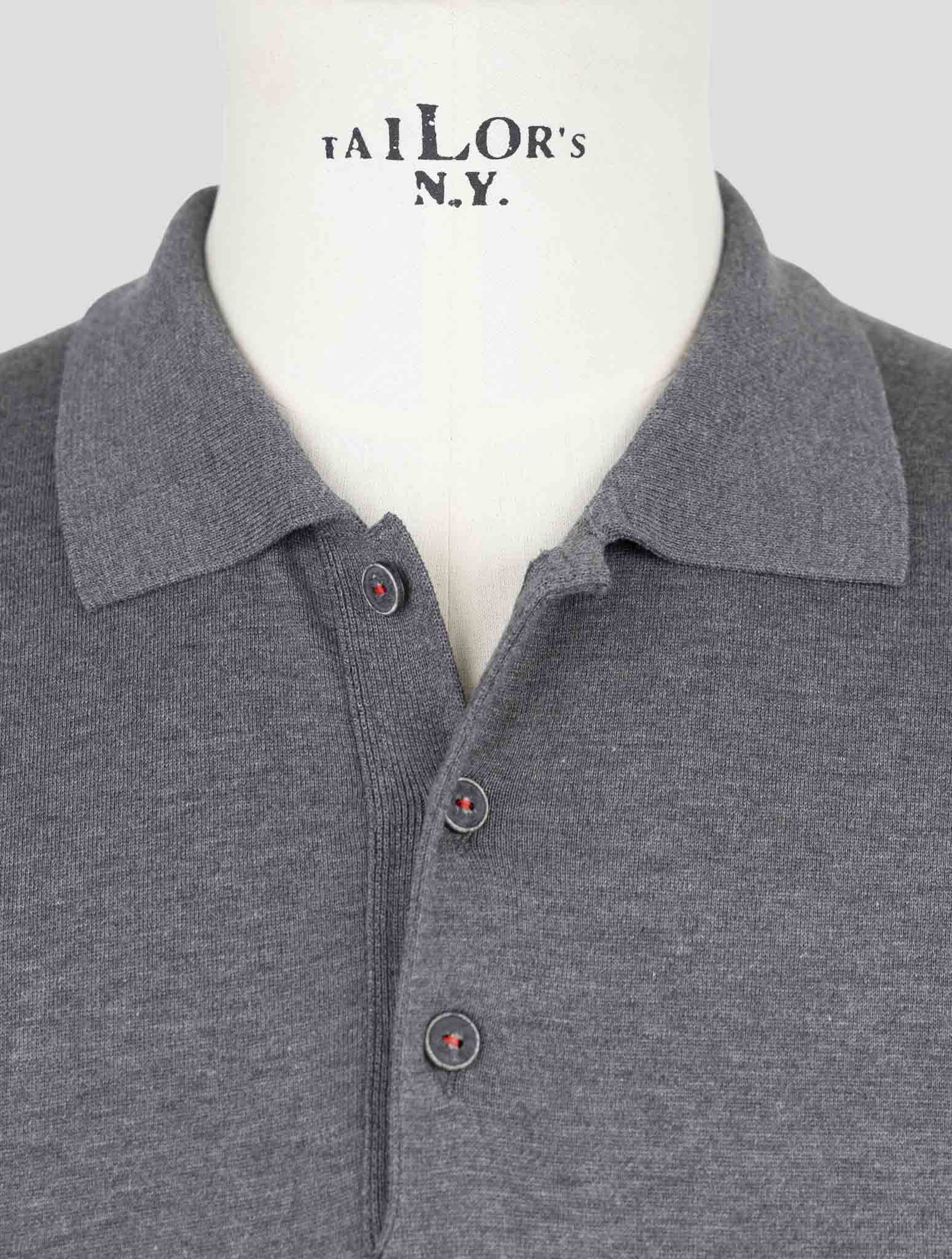 Kiton Gray Cotton Polo