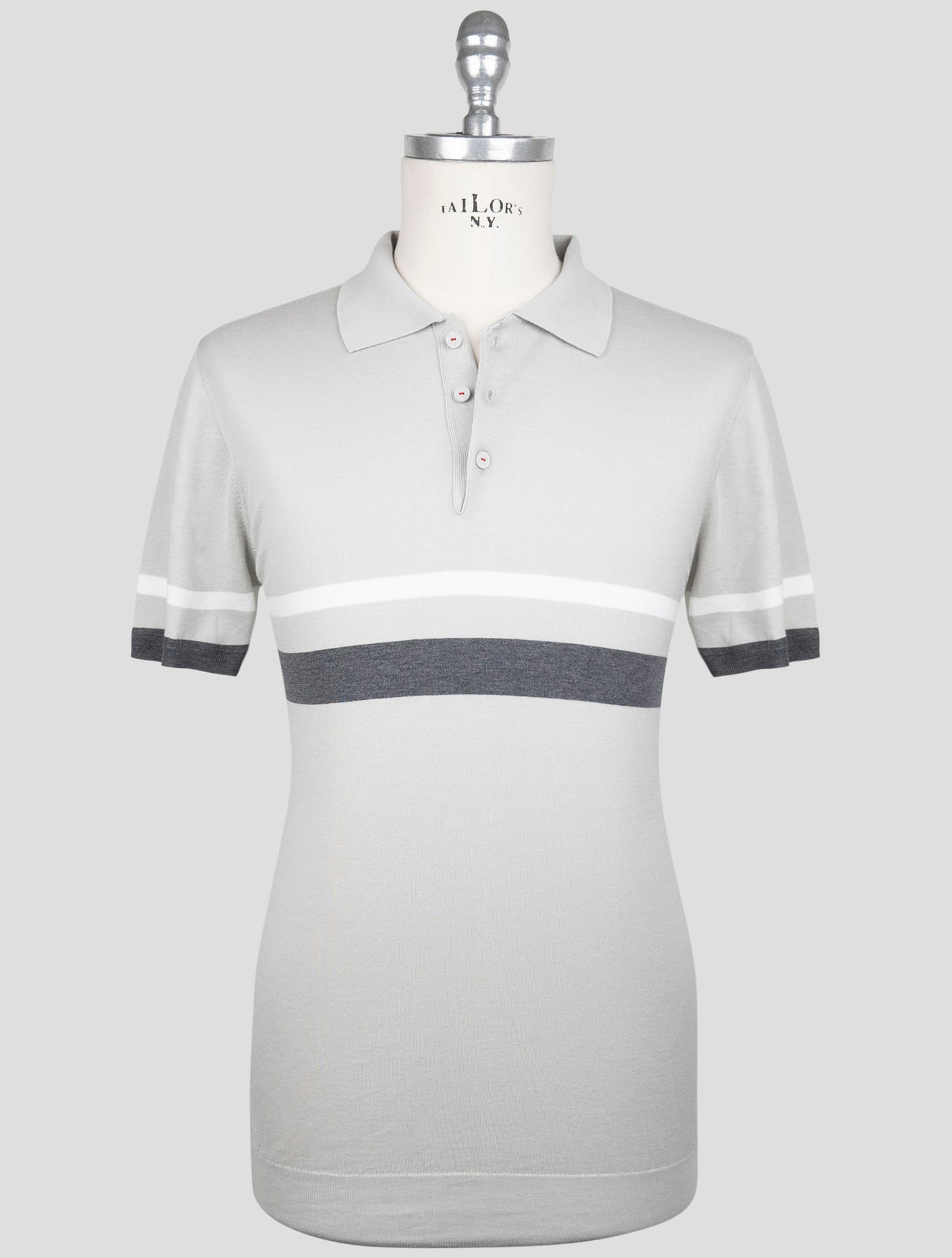 Kiton Gray Cotton Polo