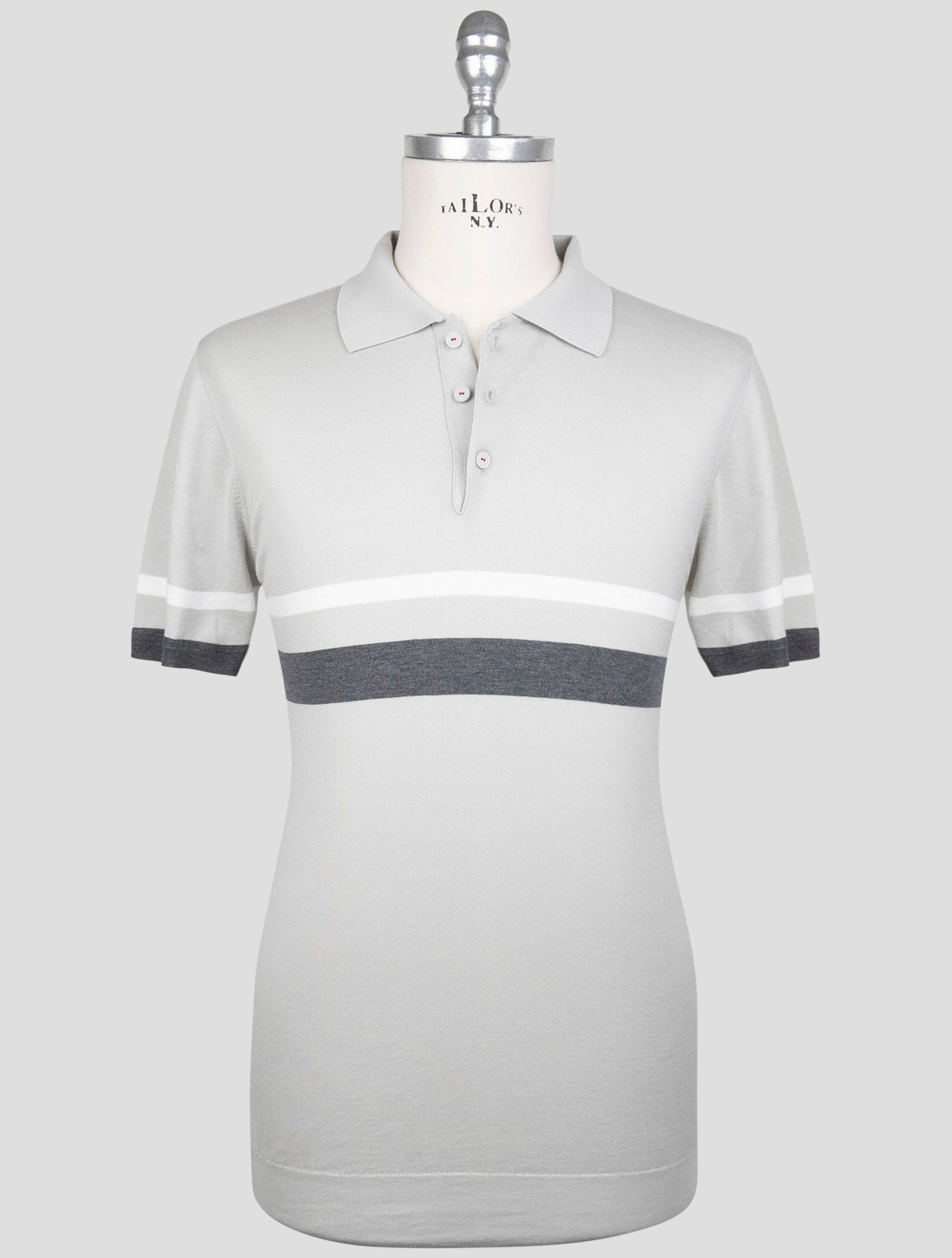 Kiton Gray Cotton Polo
