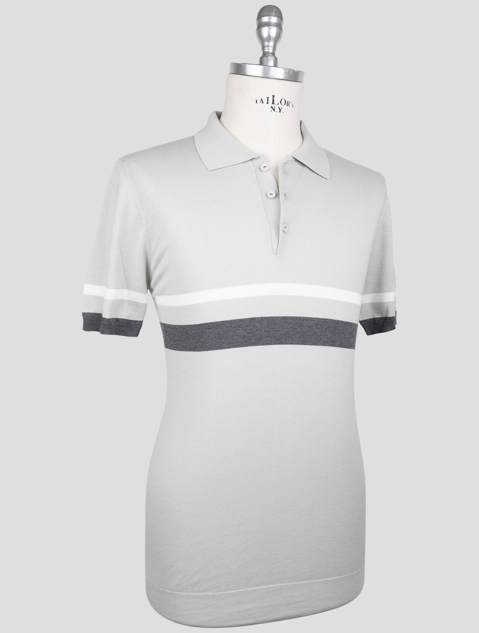 Kiton Gray Cotton Polo