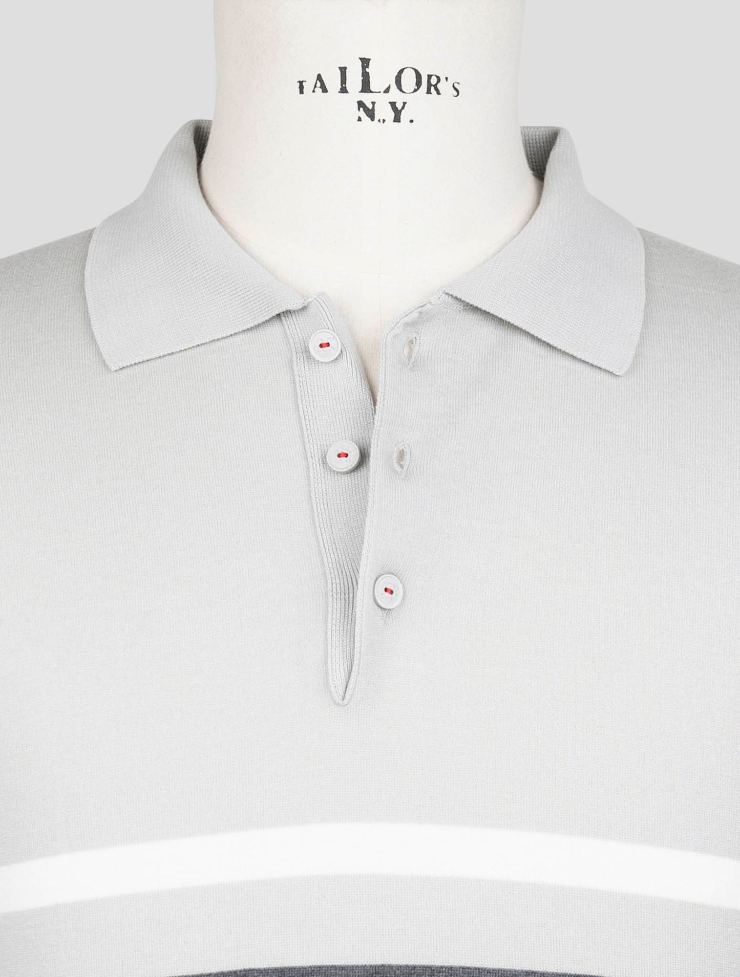 Kiton Gray Cotton Polo