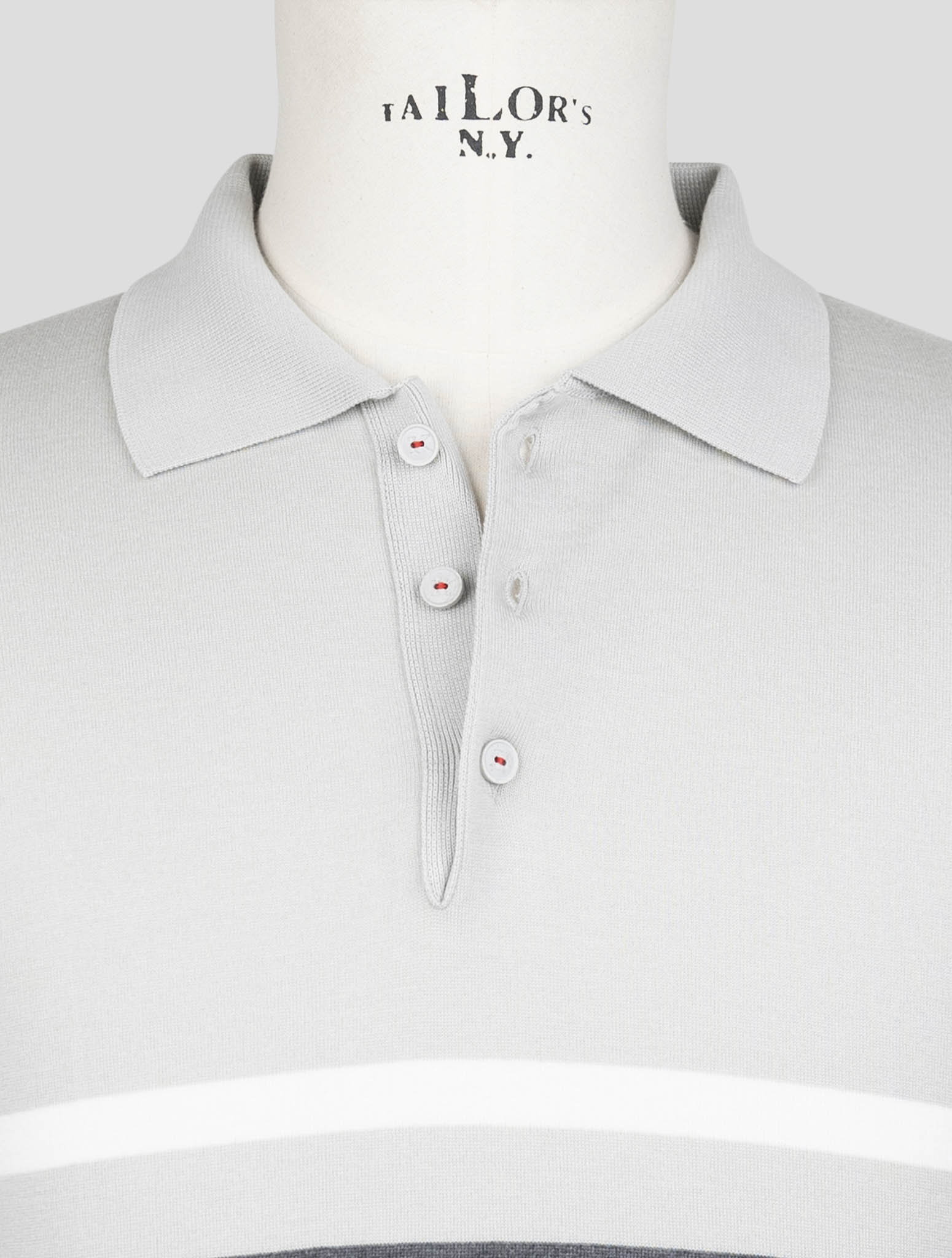 Kiton Gray Cotton Polo
