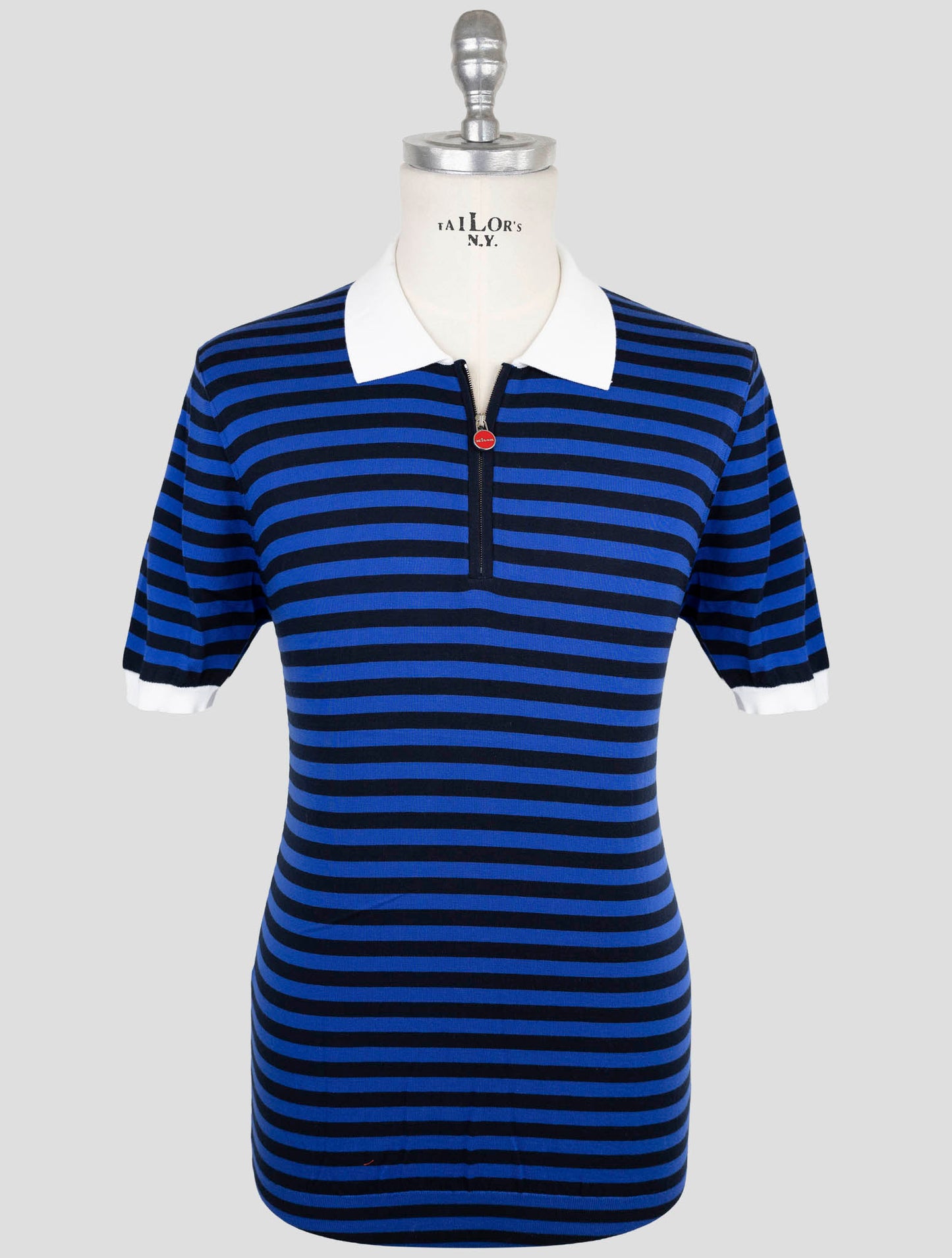 Kiton Black Blue Cotton Polo