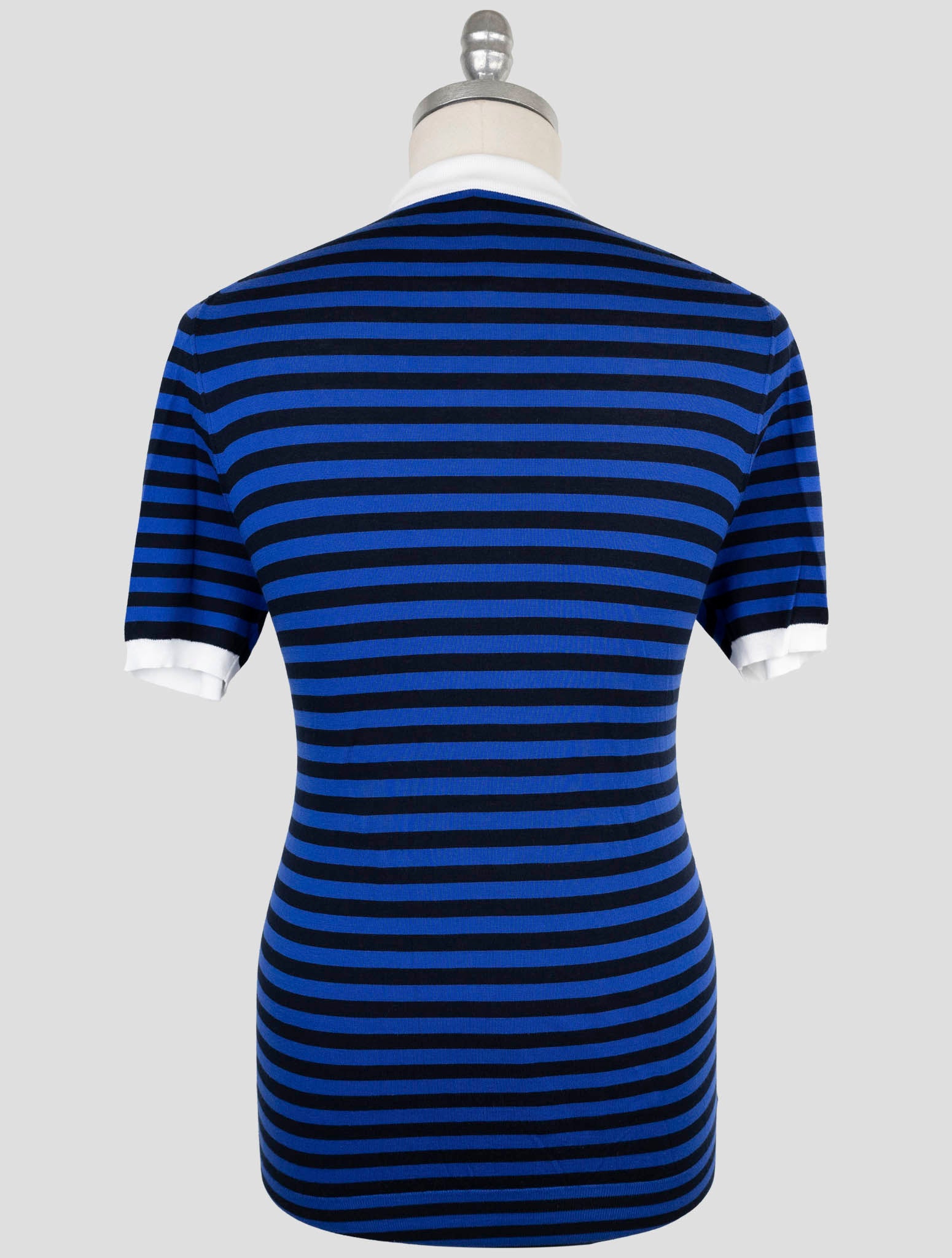 Kiton Black Blue Cotton Polo