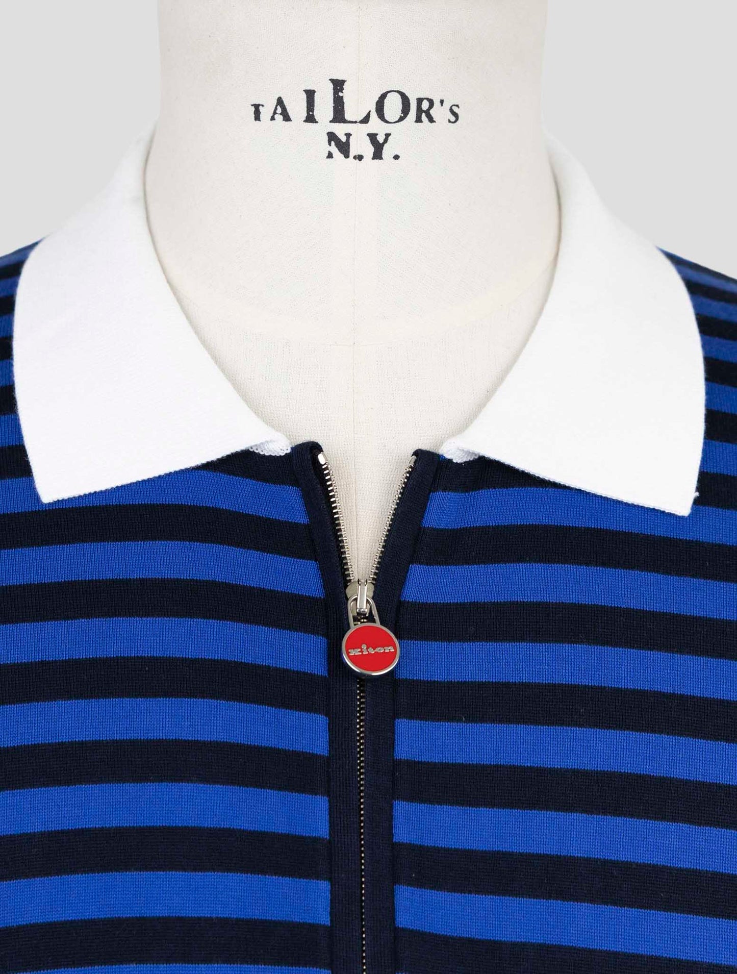 Kiton Black Blue Cotton Polo