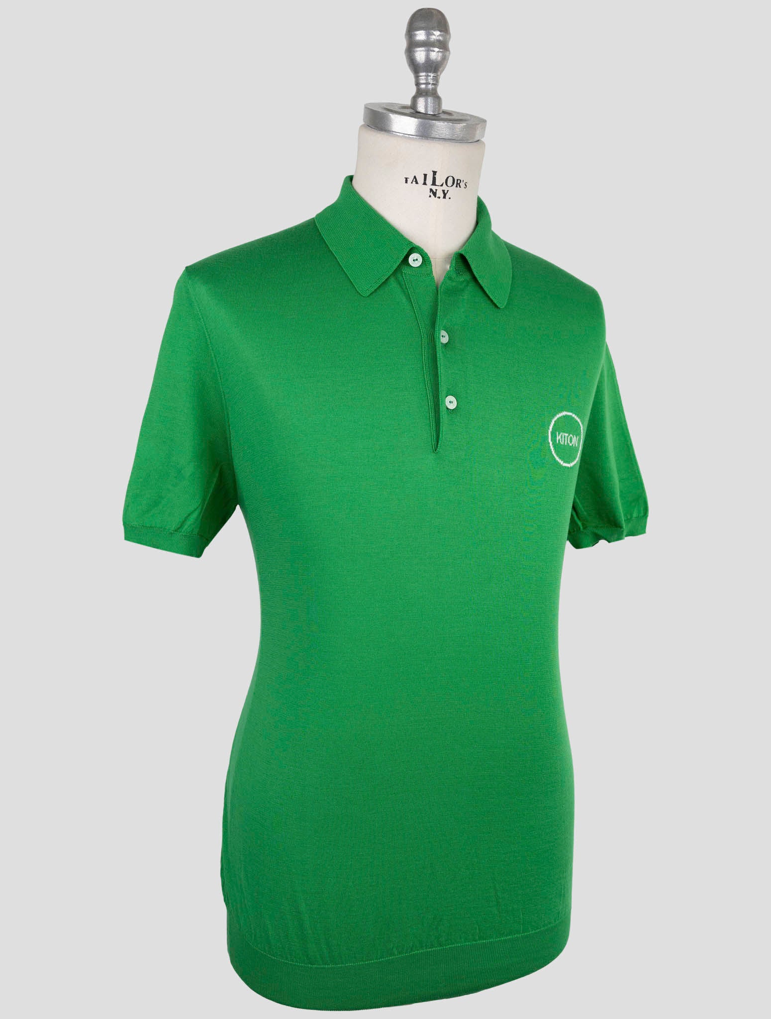 Kiton Green Cotton Polo