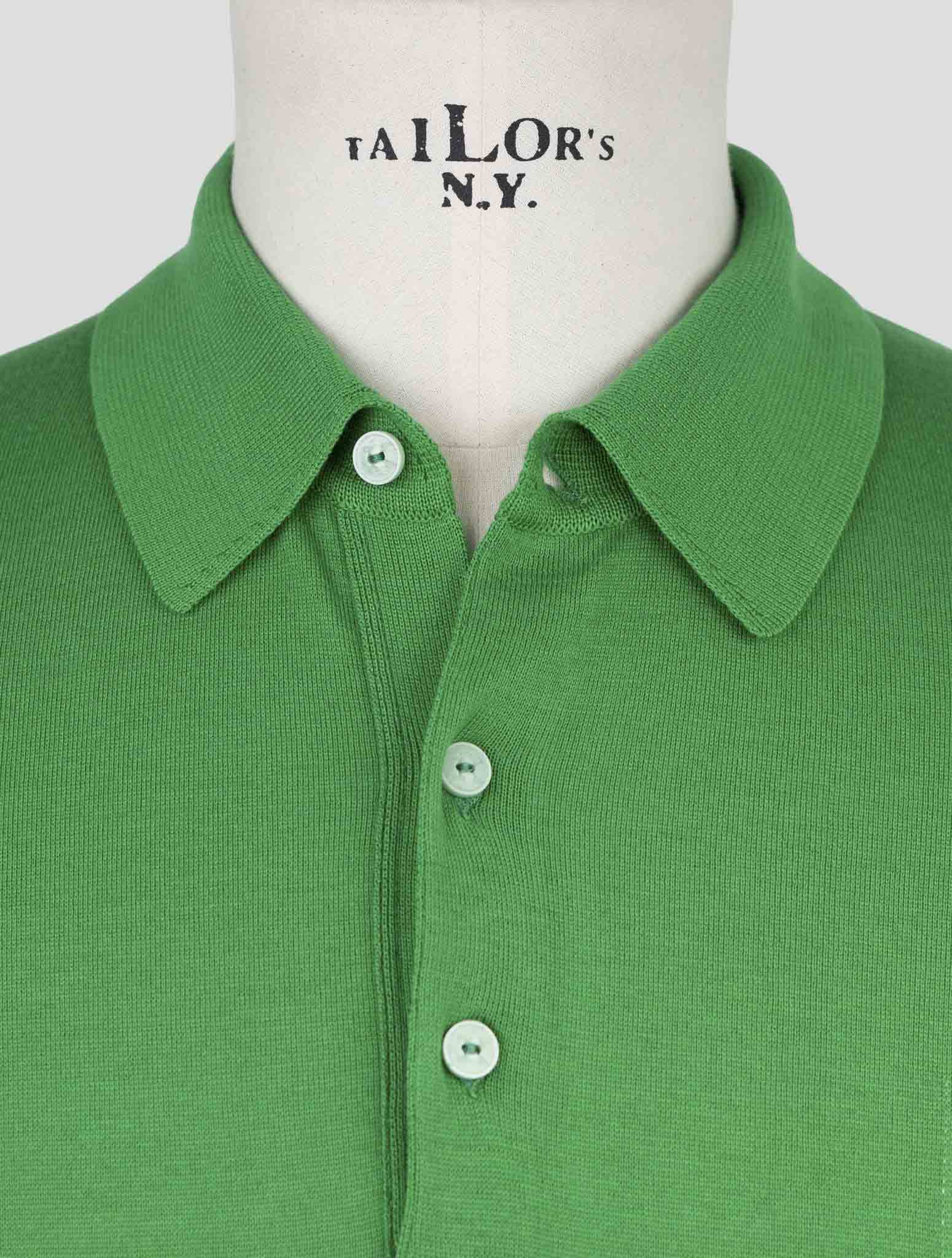 Kiton Green Cotton Polo