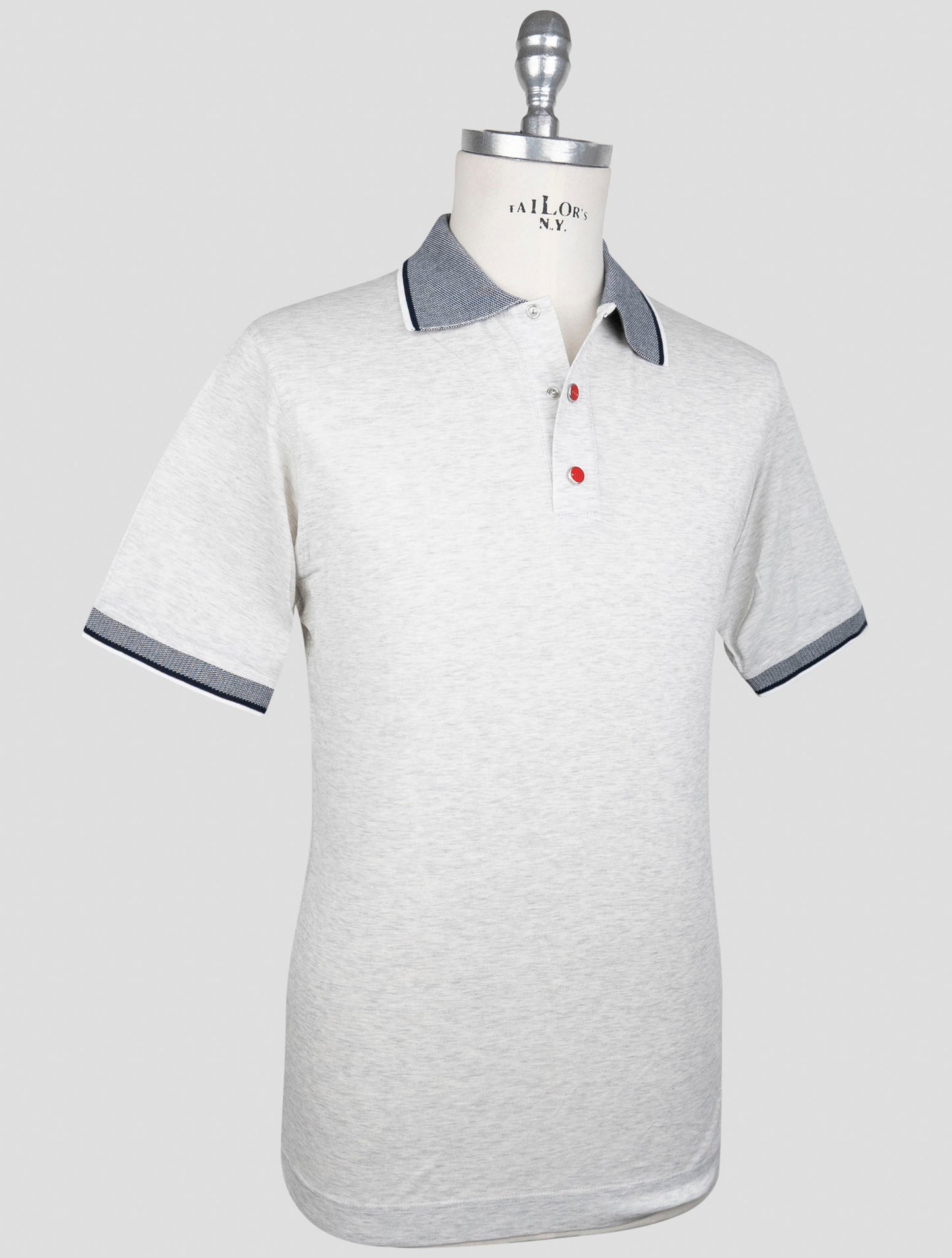 Kiton Gray Cotton Polo