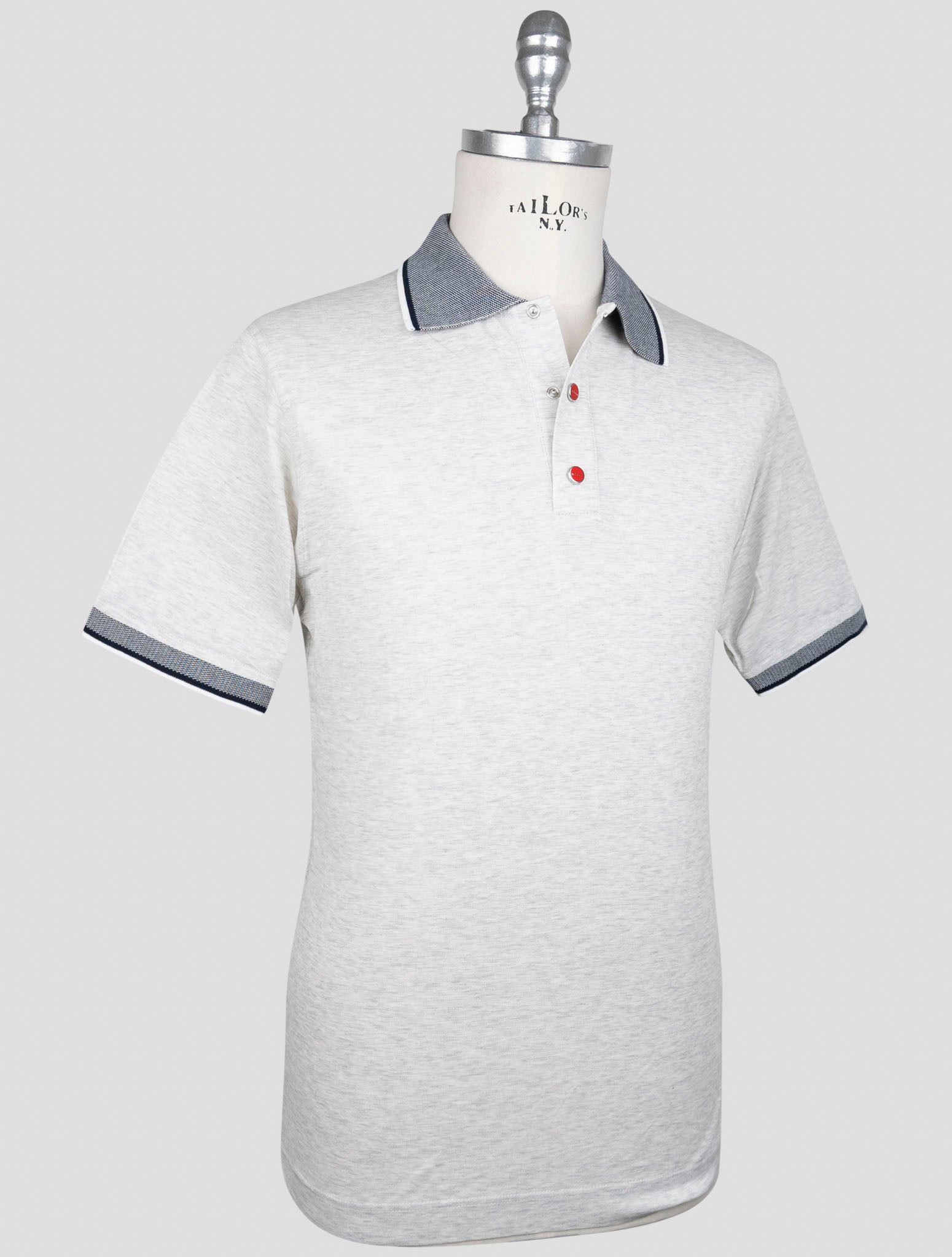 Kiton Gray Cotton Polo