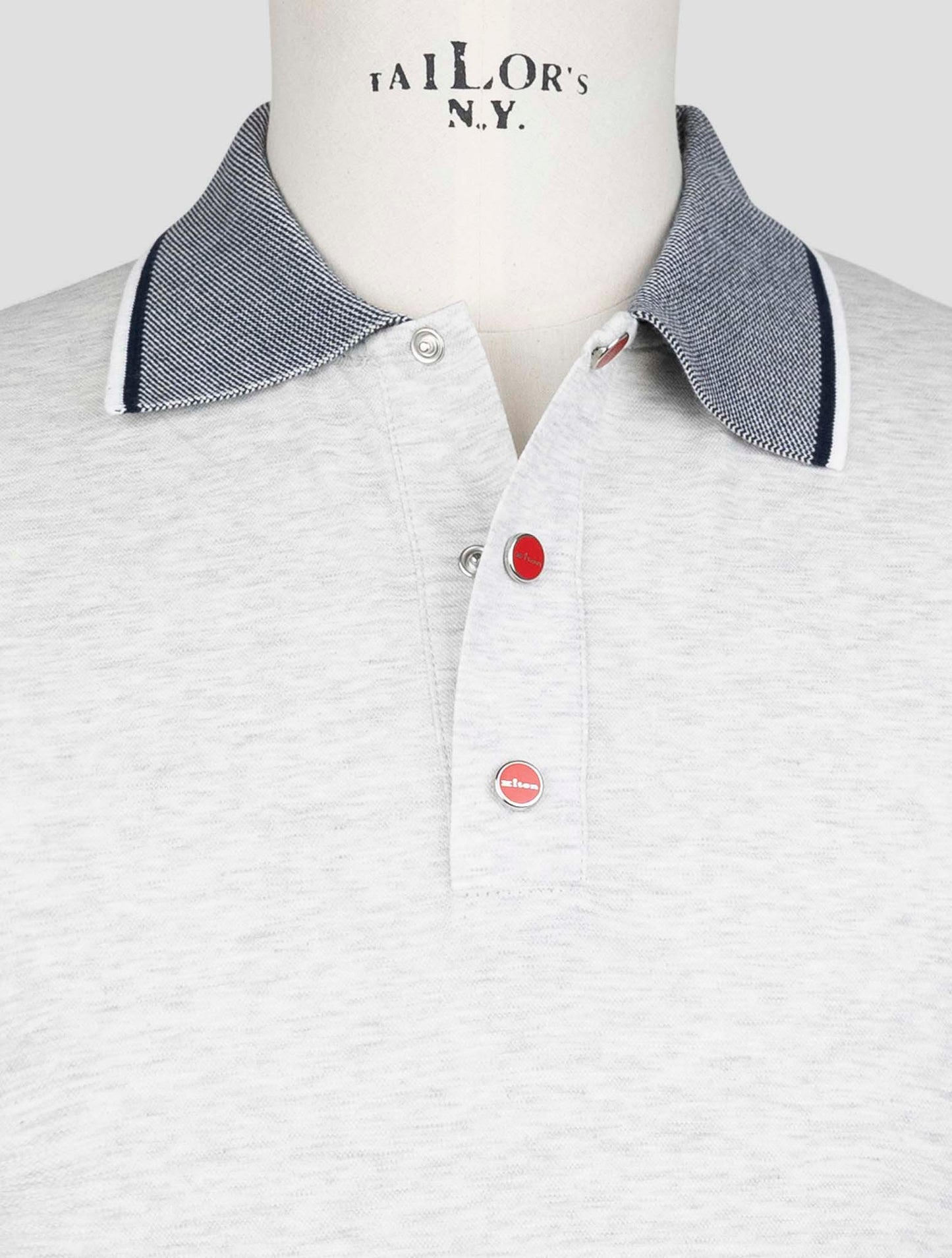 Kiton Gray Cotton Polo