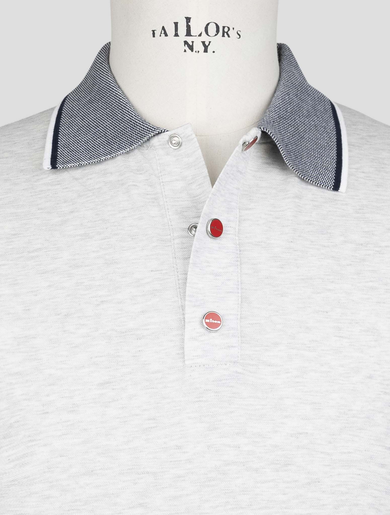 Kiton Gray Cotton Polo