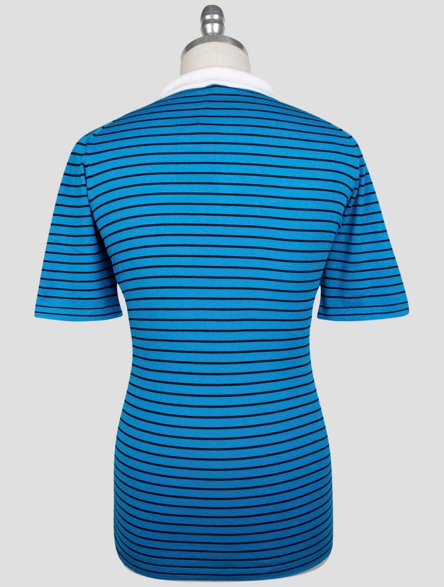 Kiton Blue Cotton Polo