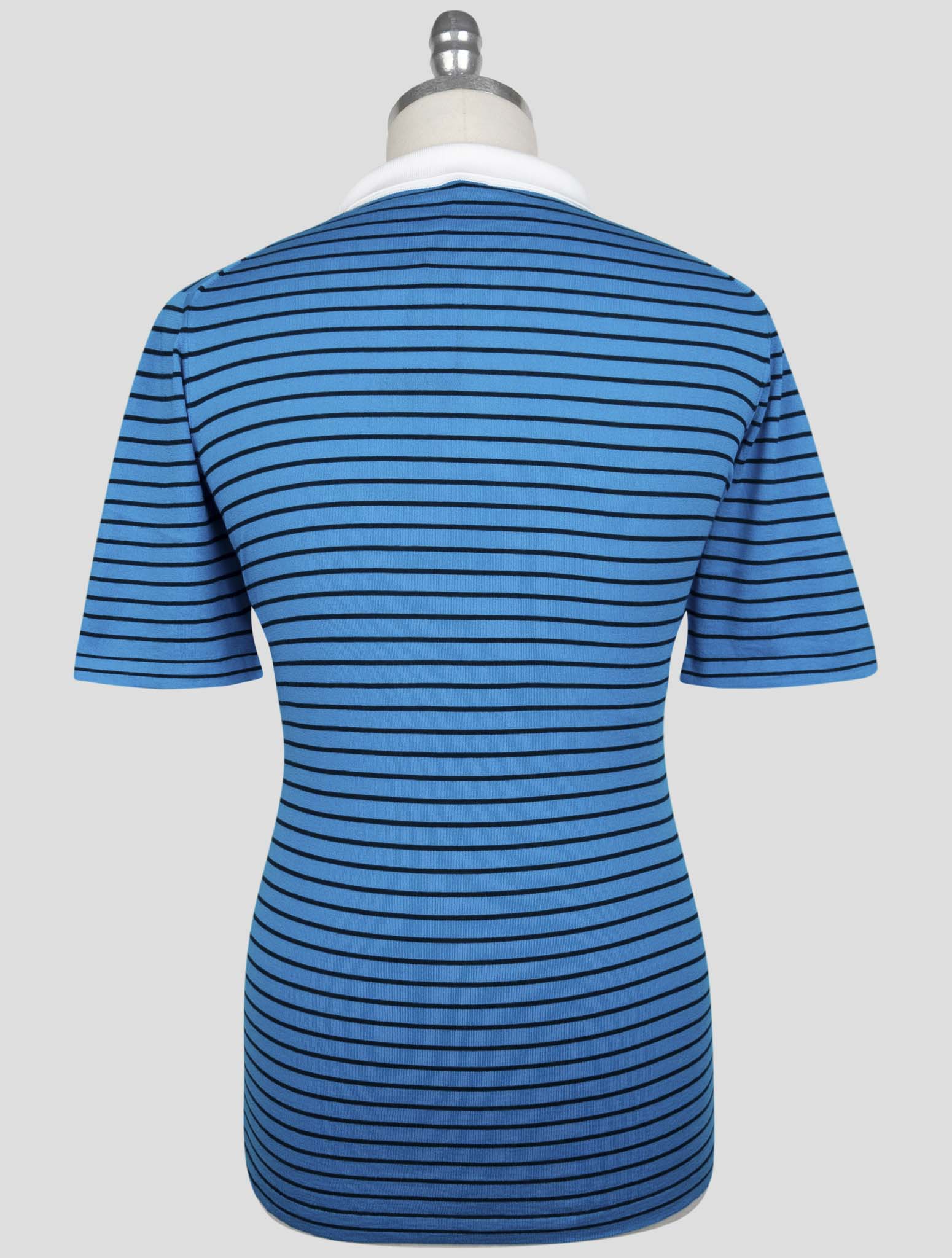Kiton Blue Cotton Polo