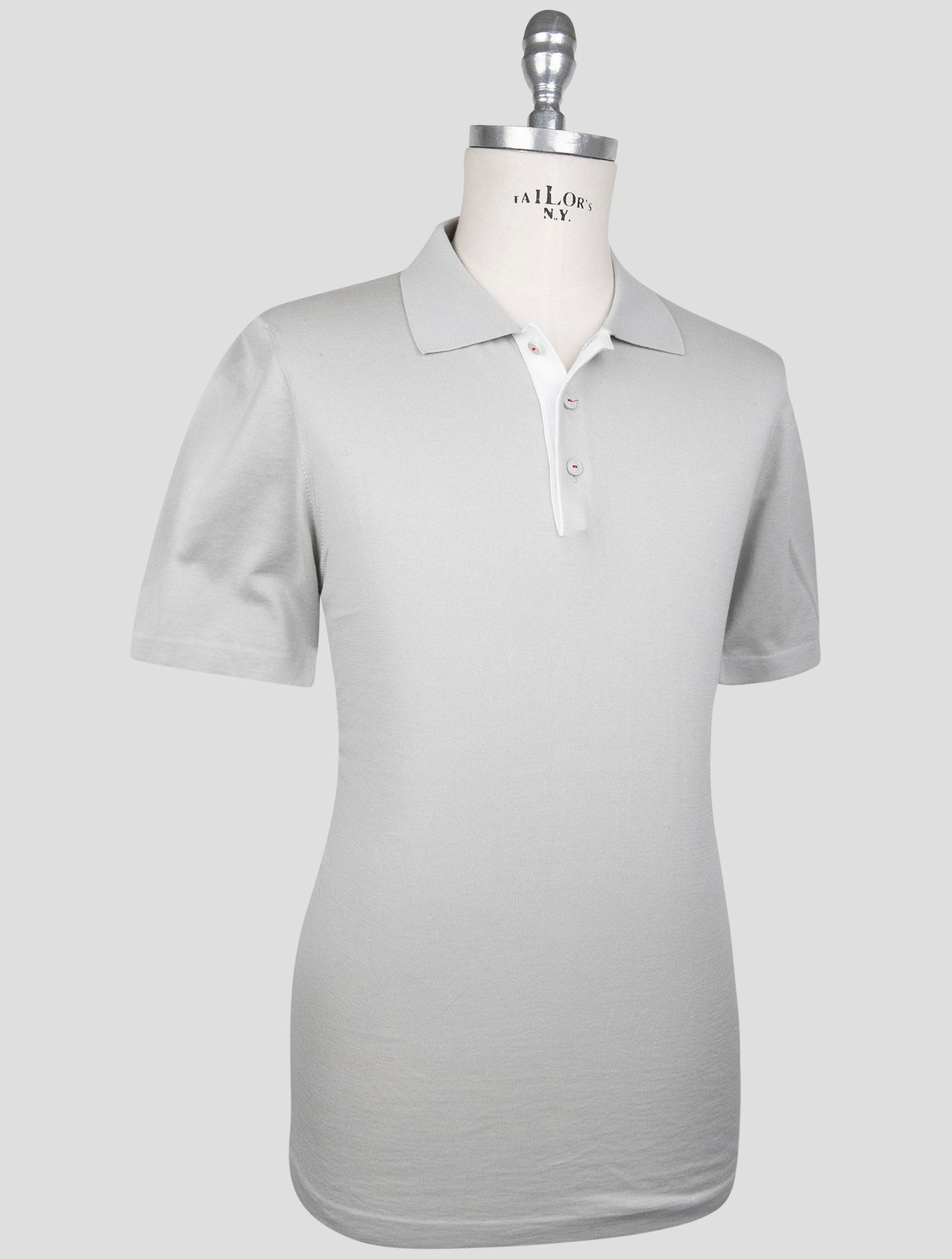 Kiton Gray Cotton Polo