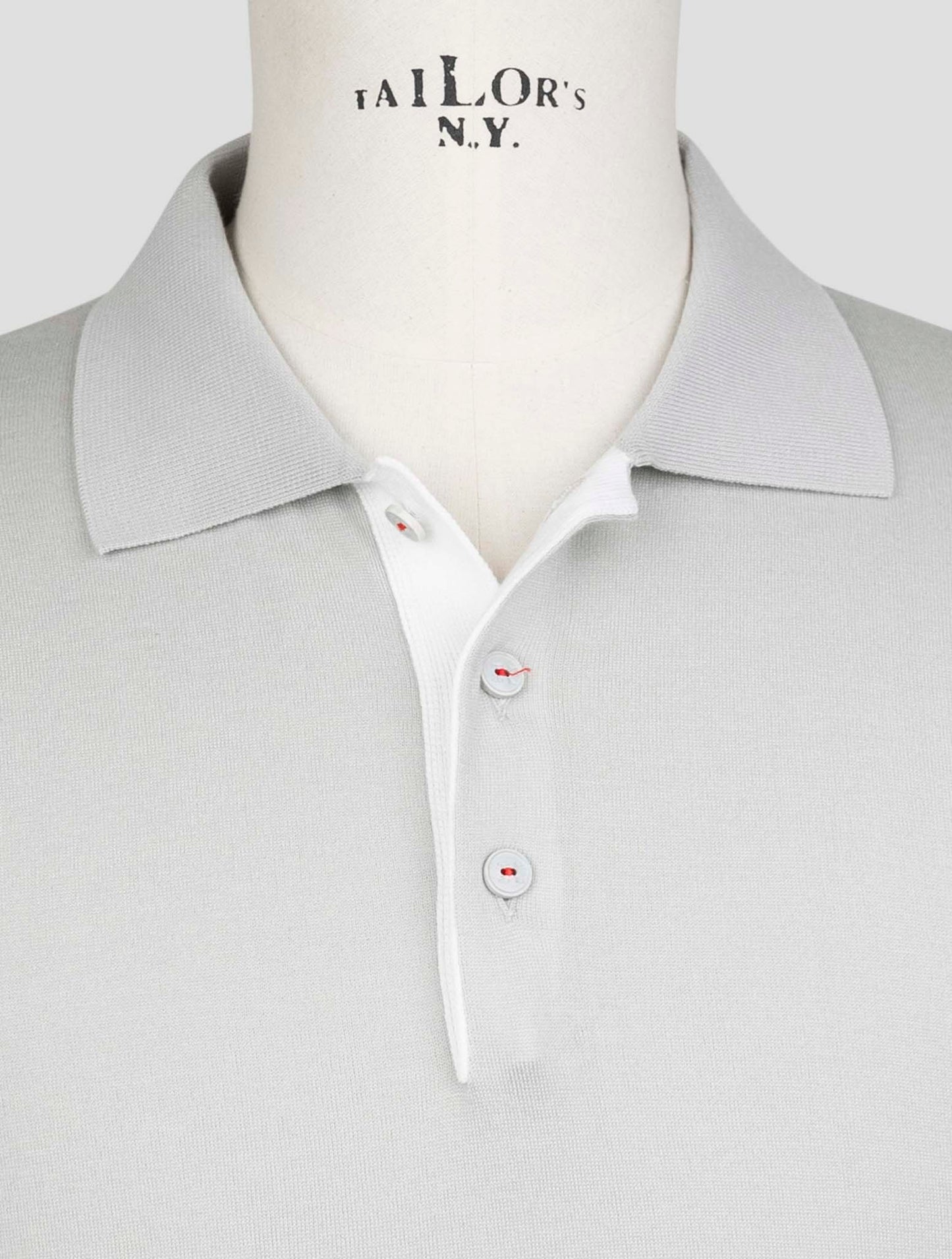 Kiton Gray Cotton Polo