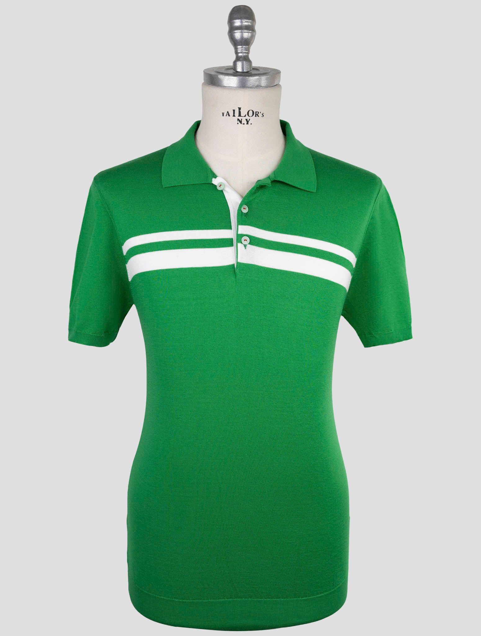 Kiton Green Cotton Polo