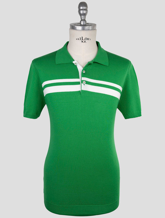 Kiton Green Cotton Polo