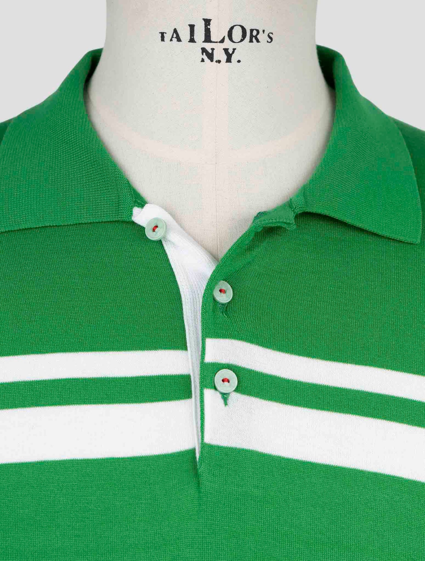 Kiton Green Cotton Polo