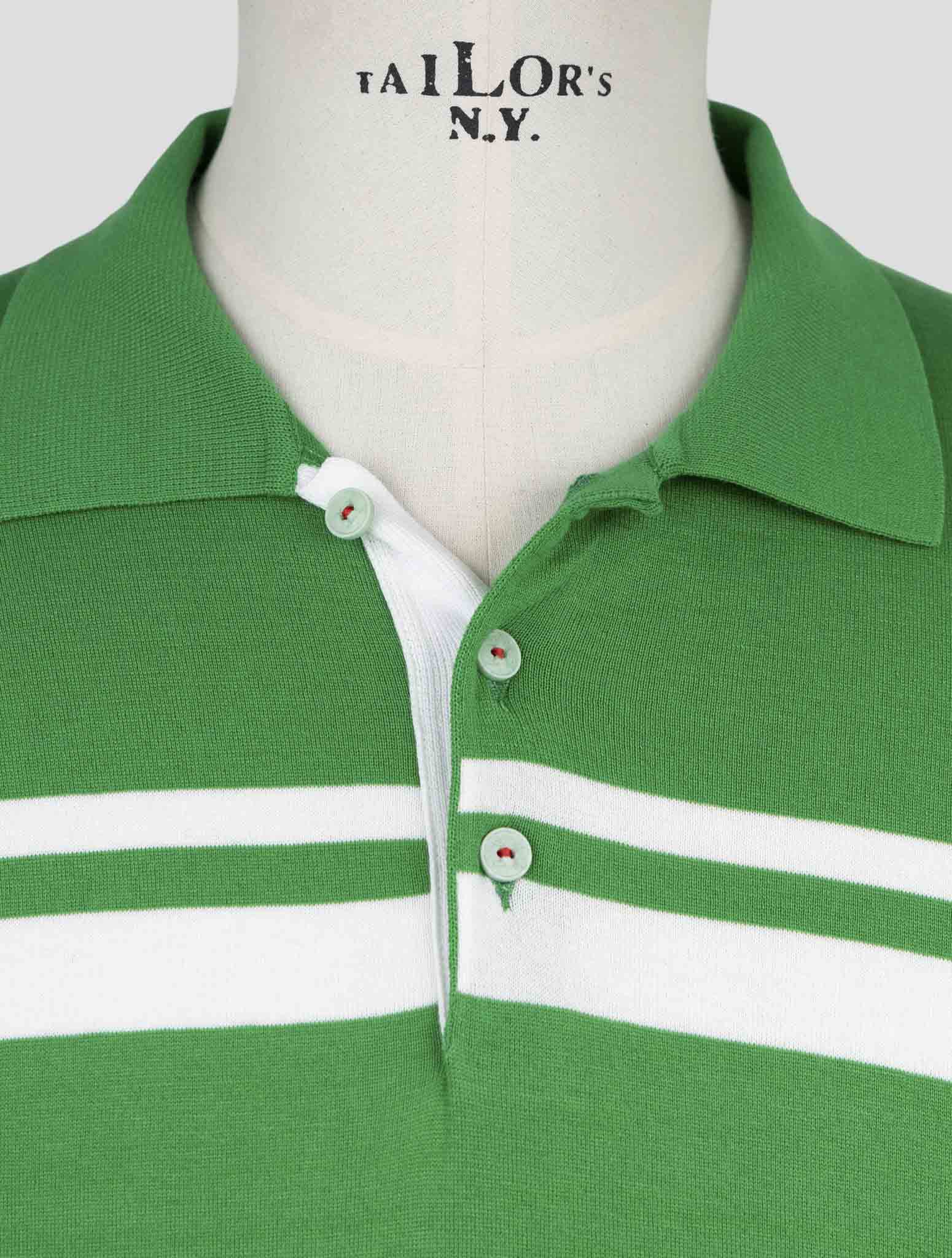 Kiton Green Cotton Polo