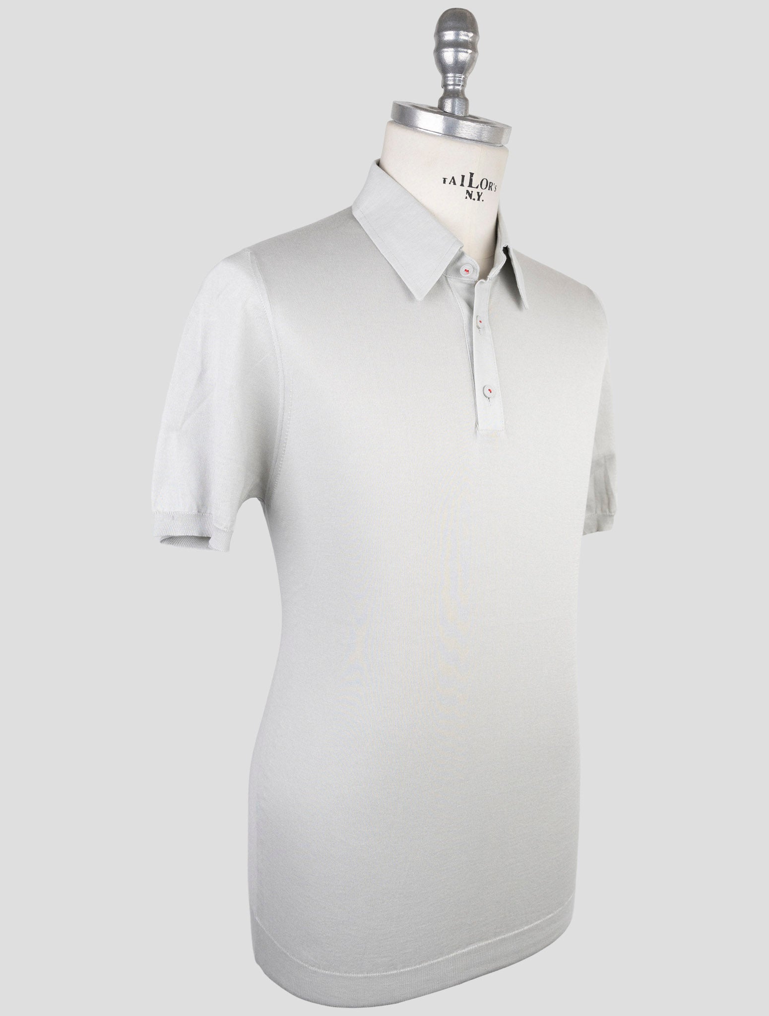 Kiton Gray Cotton Polo