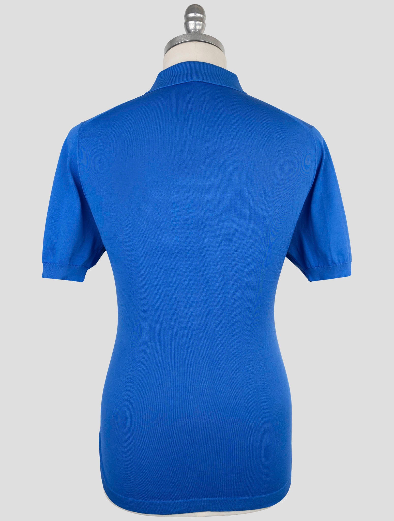 Kiton Blue Cotton Polo