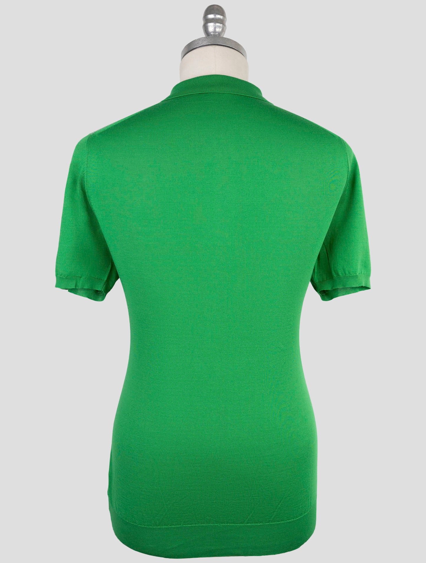 Kiton Green White Cotton Polo