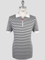 Kiton Gray Cotton Polo Half Zip