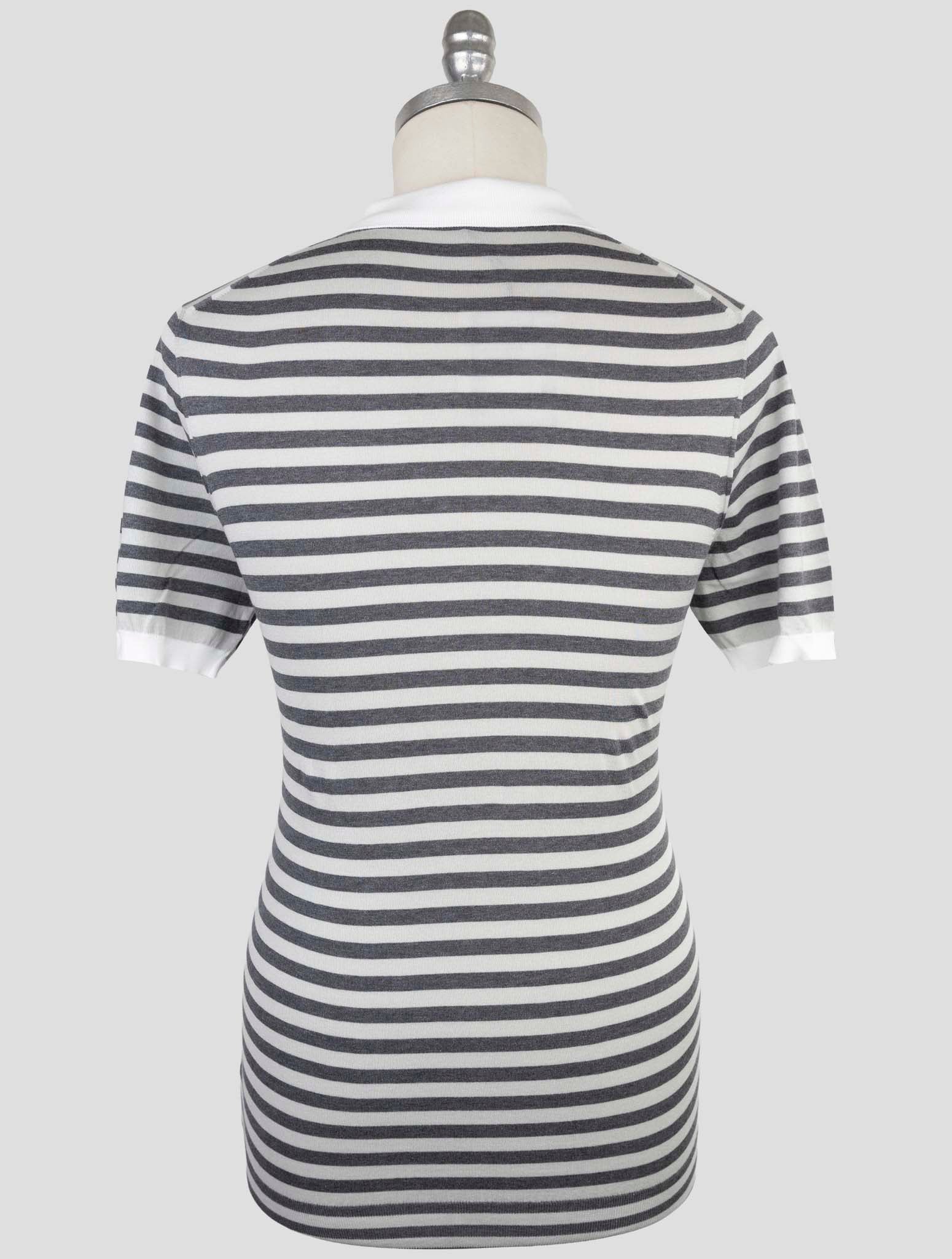 Kiton Gray Cotton Polo Half Zip