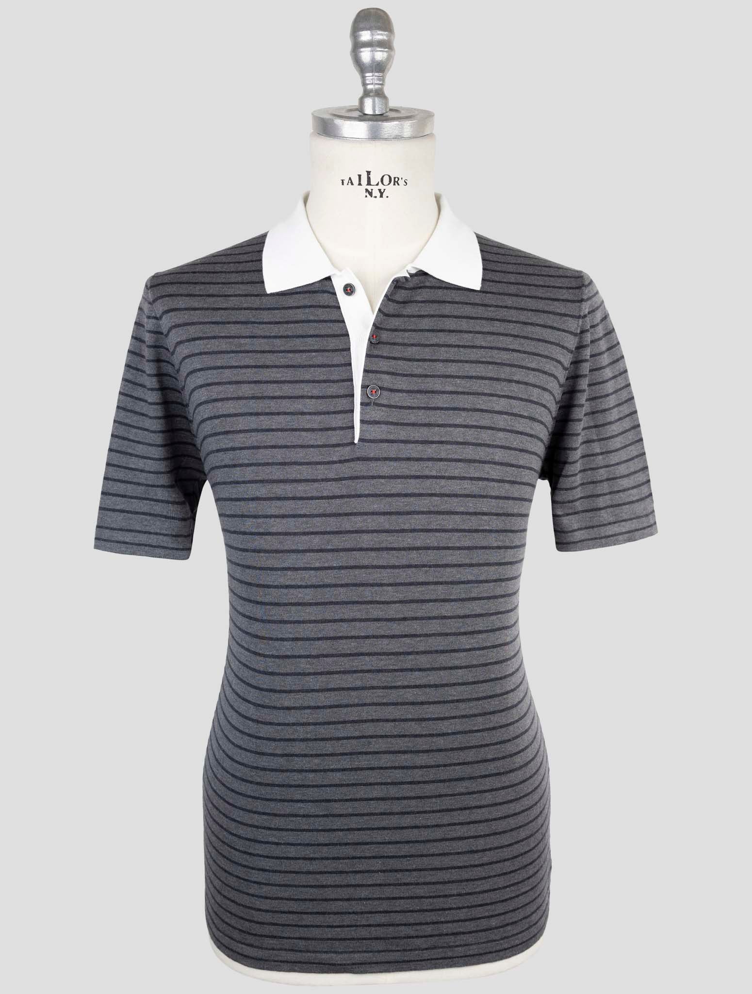 Kiton Gray Cotton Polo
