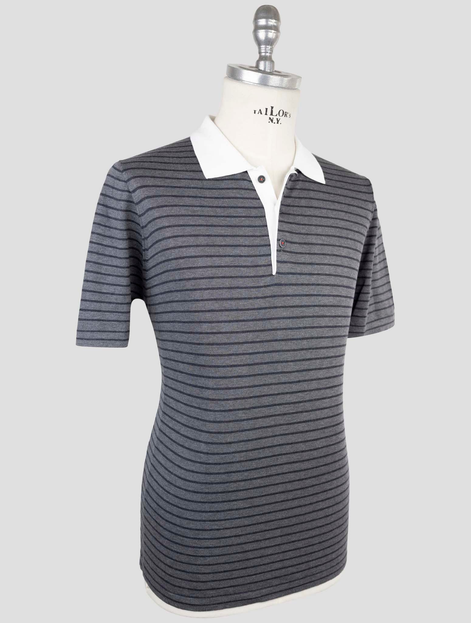 Kiton Gray Cotton Polo