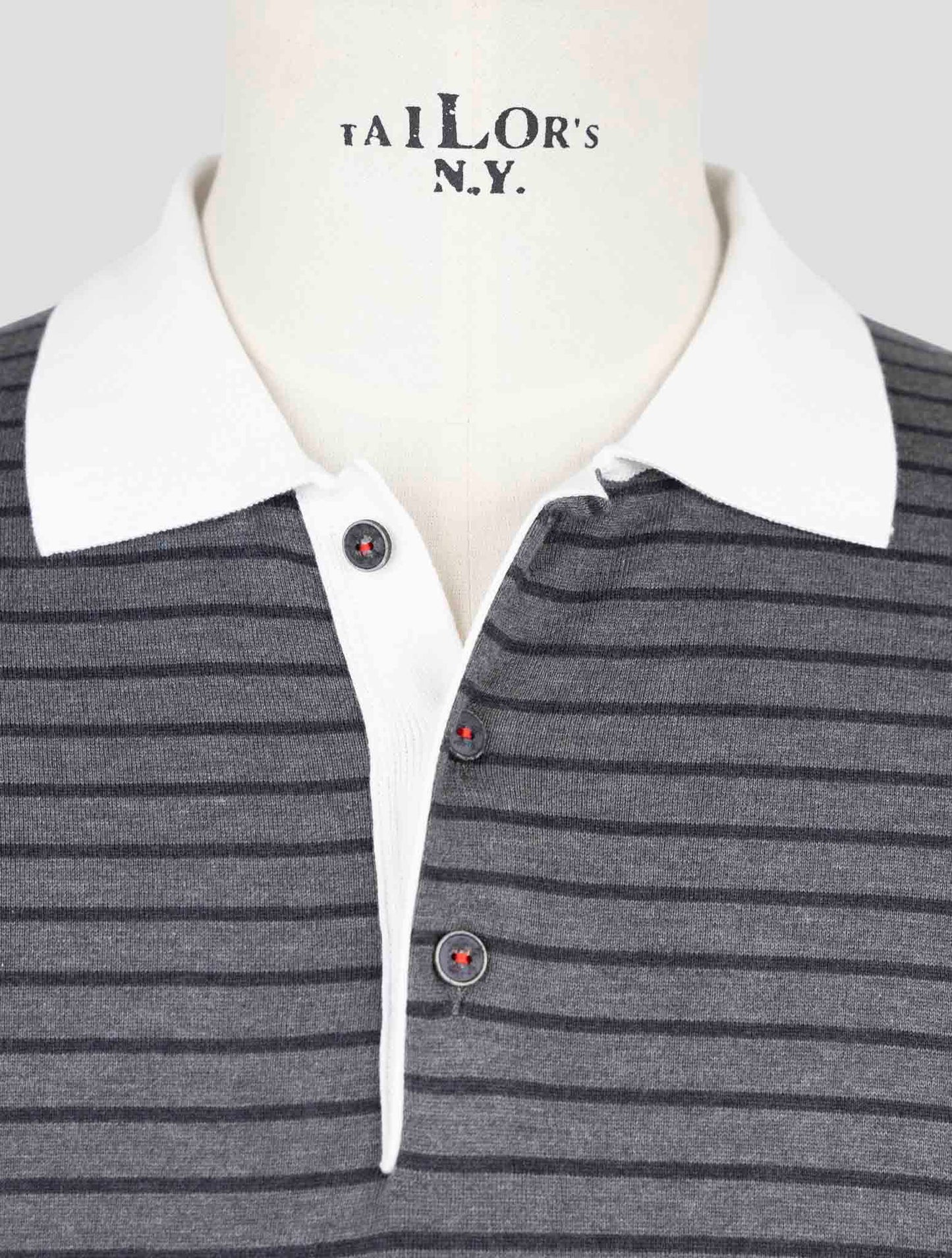 Kiton Gray Cotton Polo