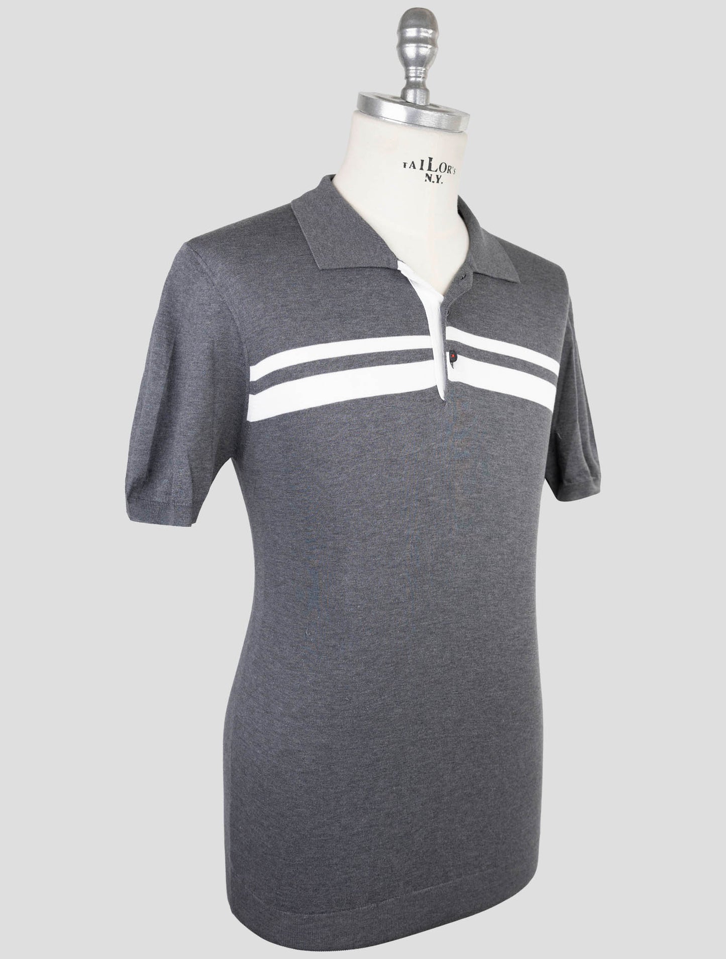 Kiton Gray Cotton Polo