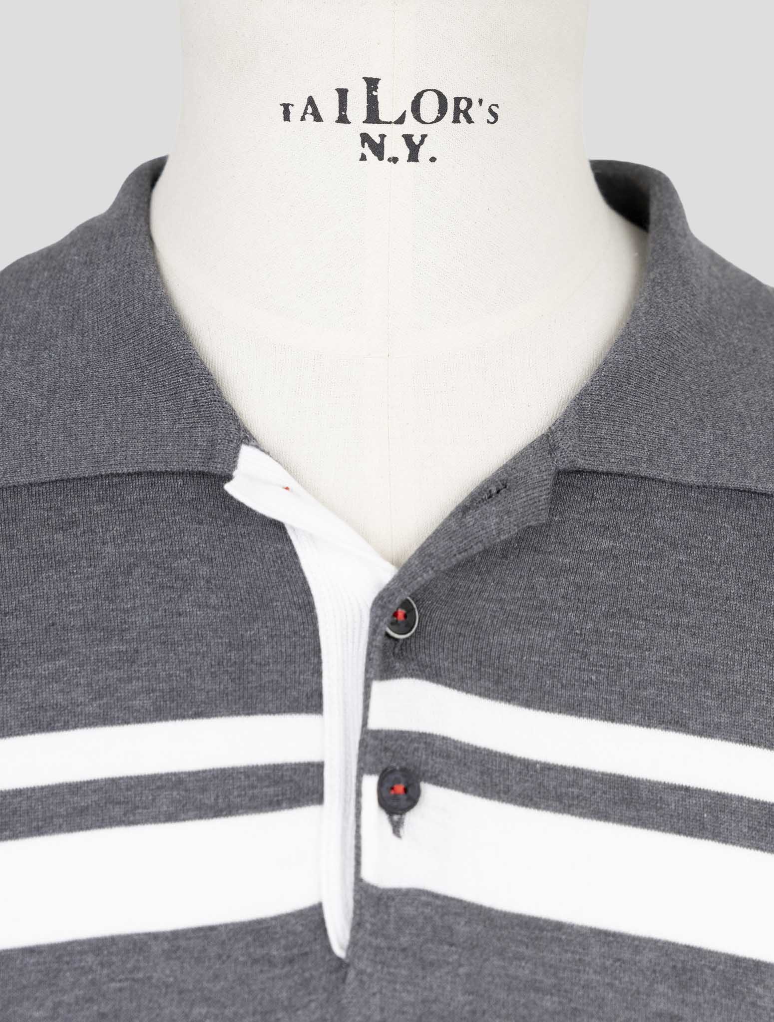 Kiton Gray Cotton Polo