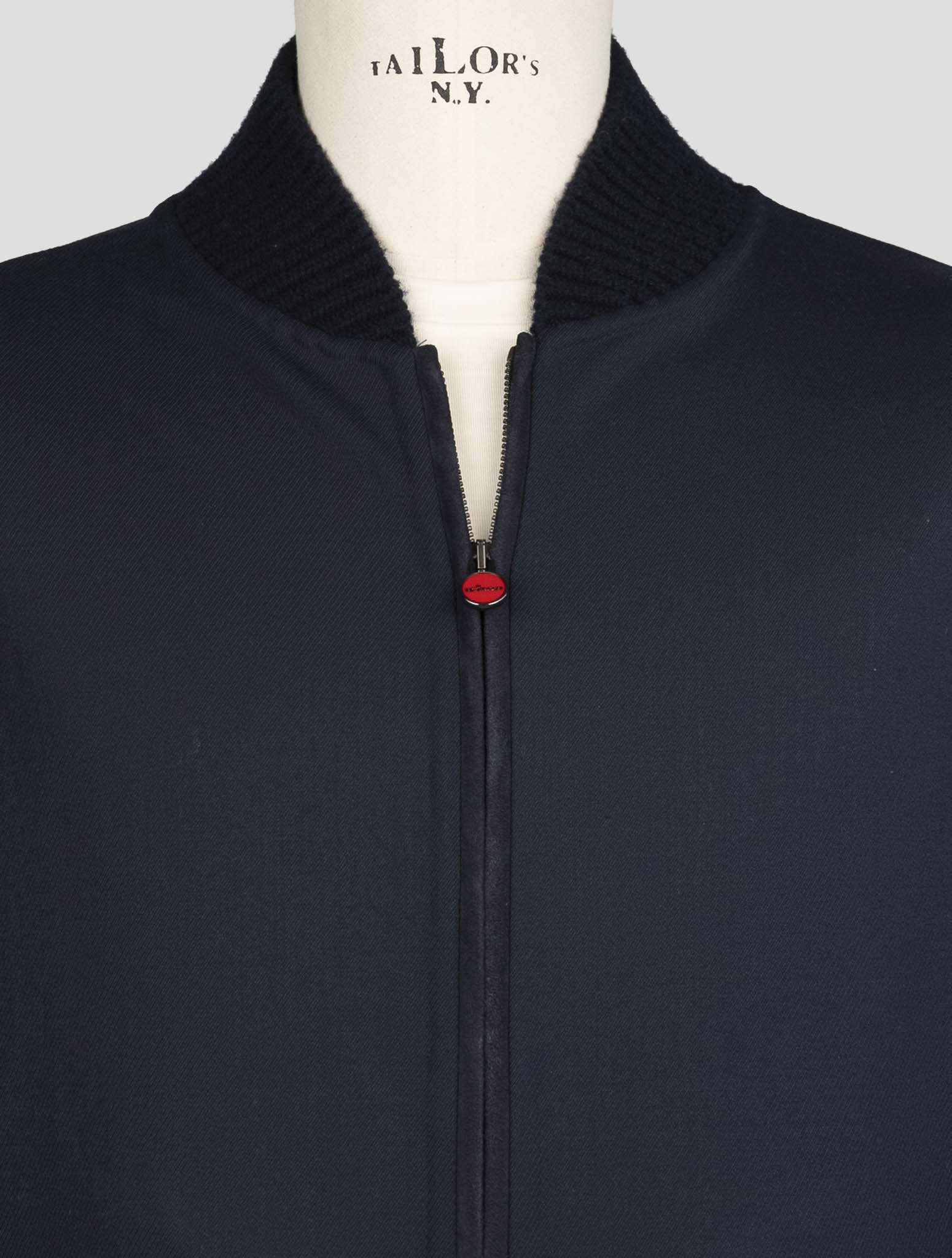 Kiton Blue Wool Ea Pa Coat