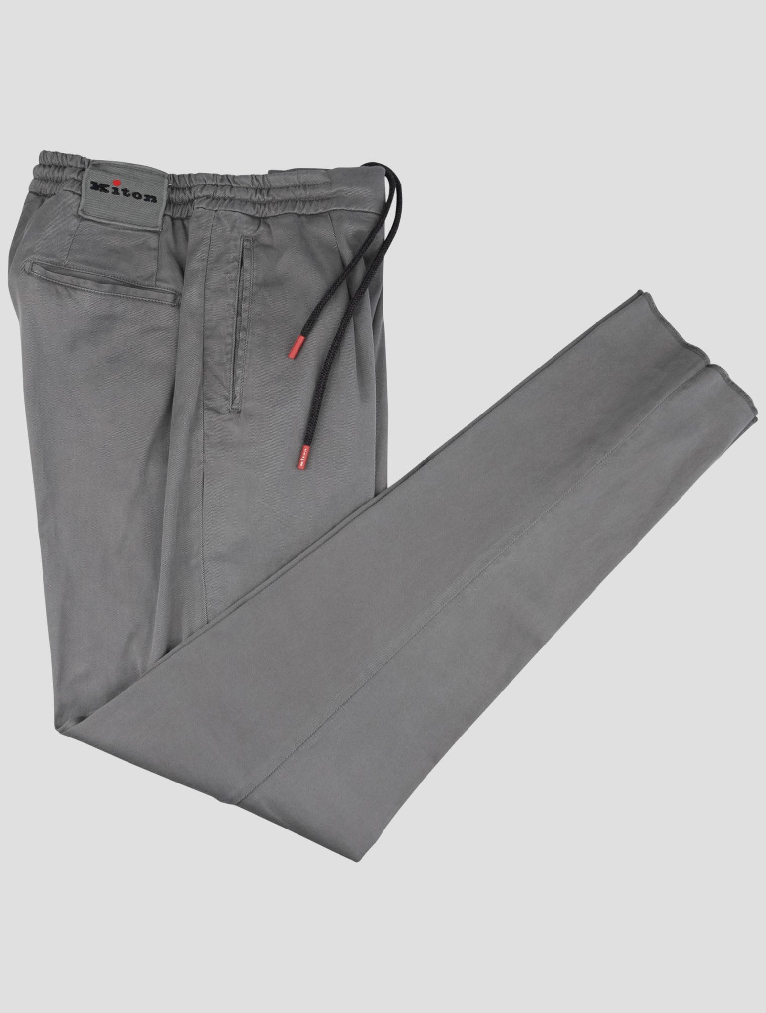 Kiton Gray Lyocell Cotton Ea Pants