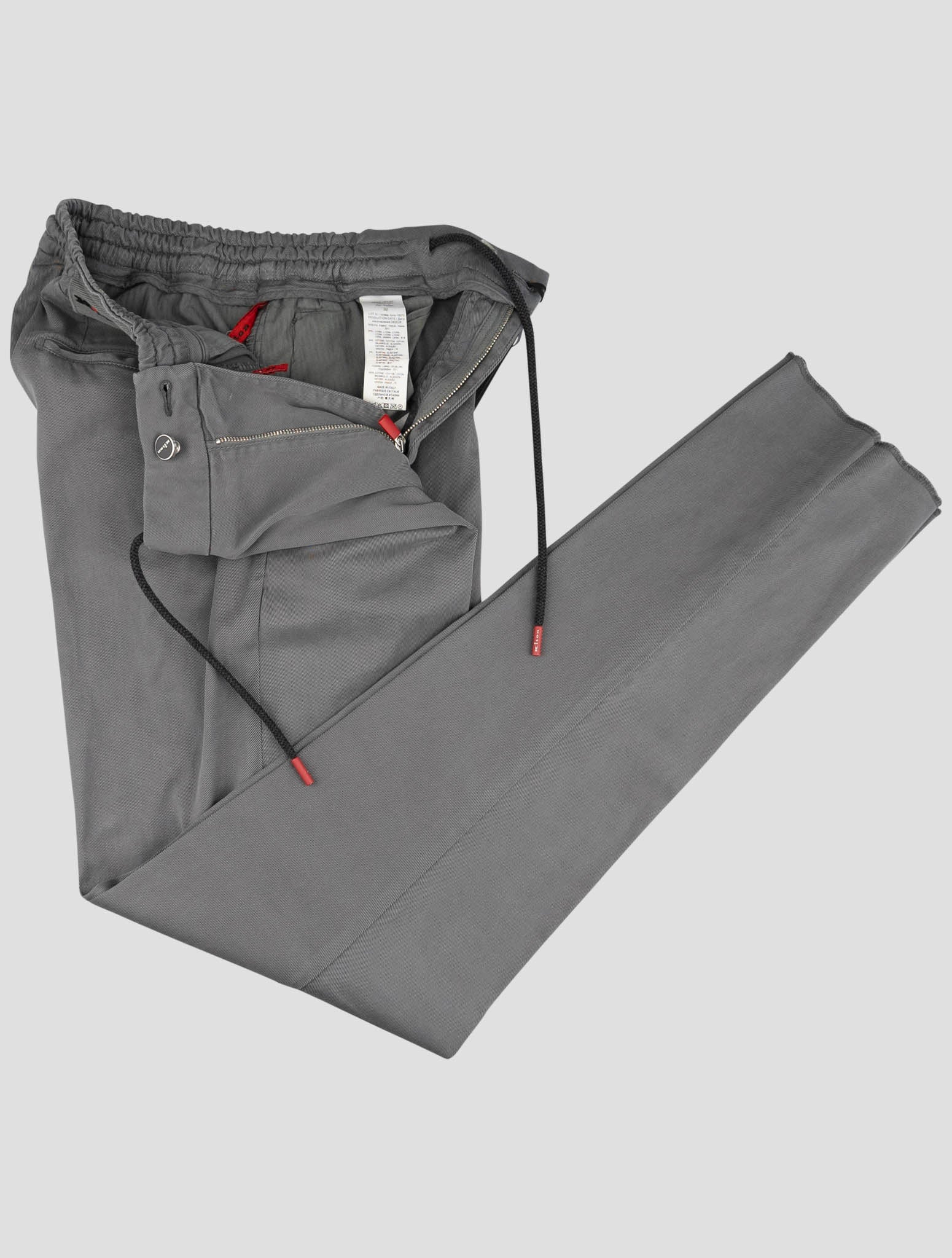 Kiton Gray Lyocell Cotton Ea Pants
