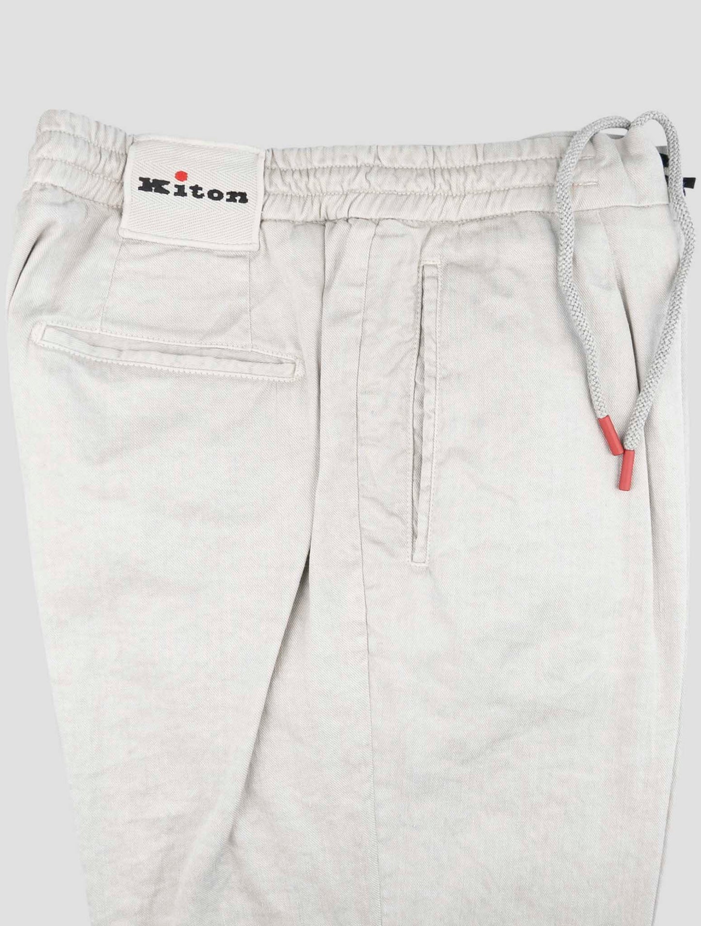 Kiton Gray Linen Cotton Ea Pants