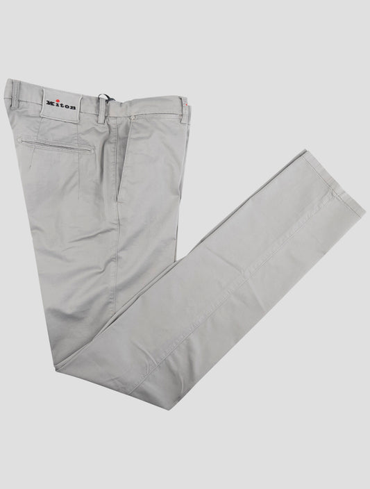 Kiton Gray Cotton Ea Pants