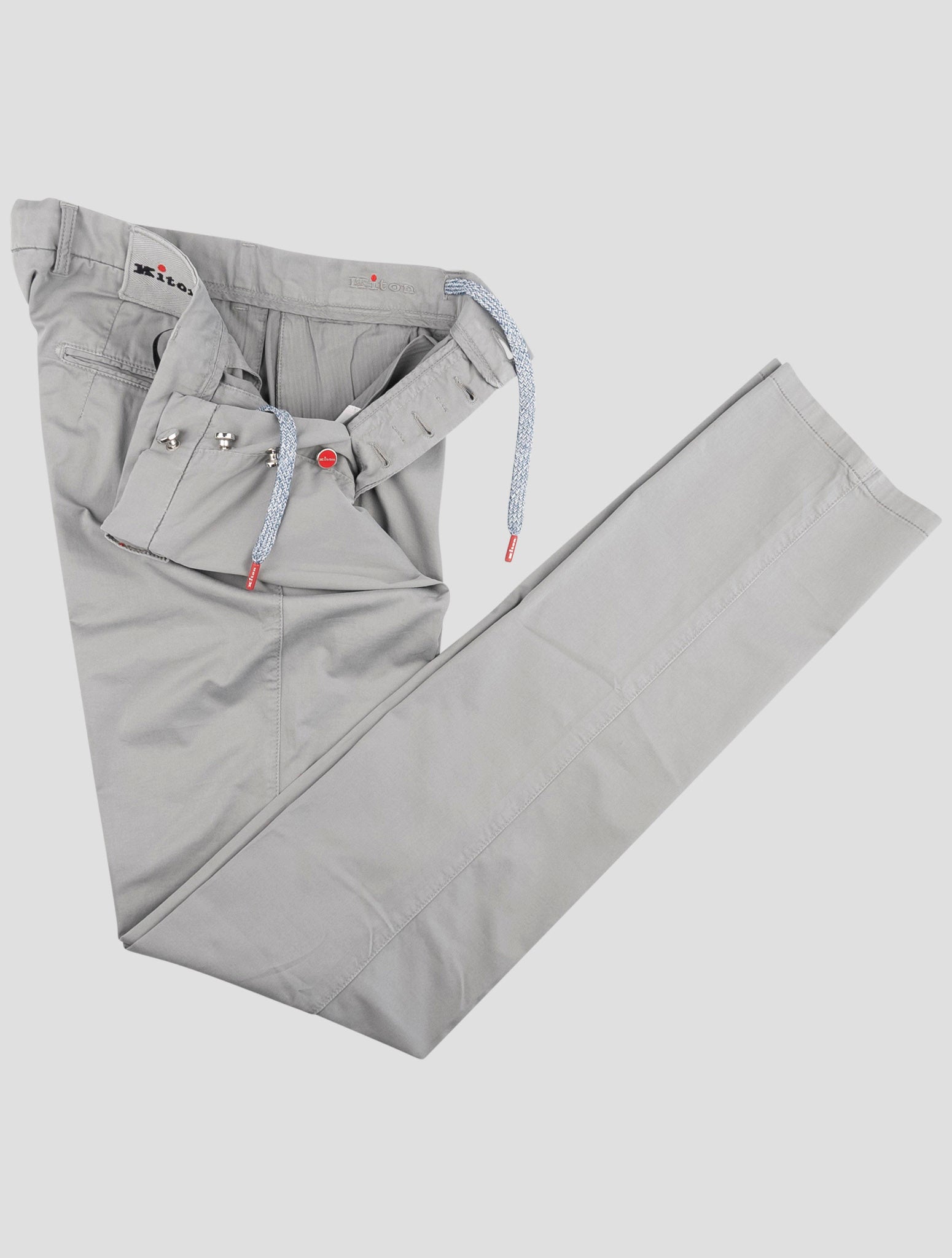 Kiton Gray Cotton Ea Pants