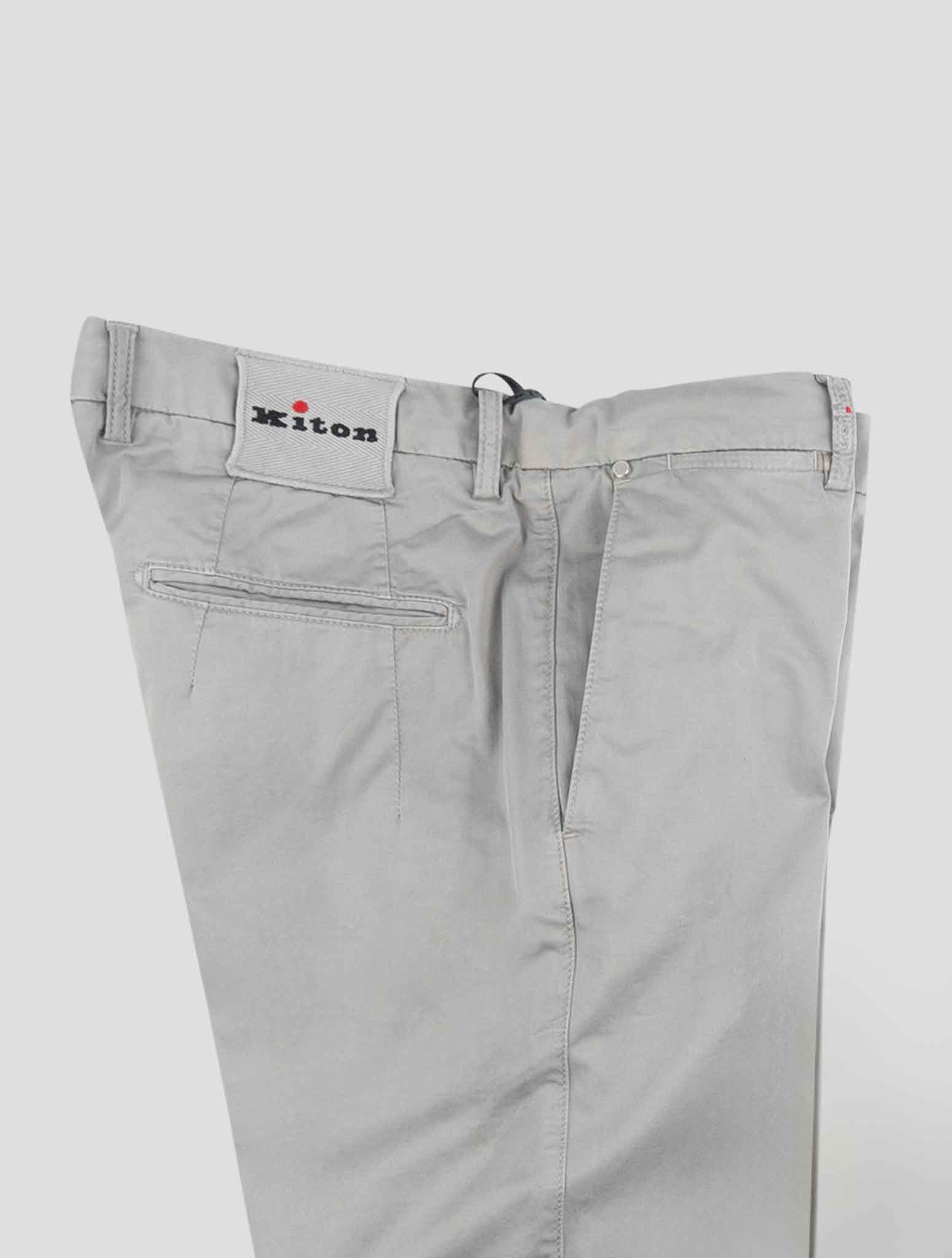 Kiton Gray Cotton Ea Pants